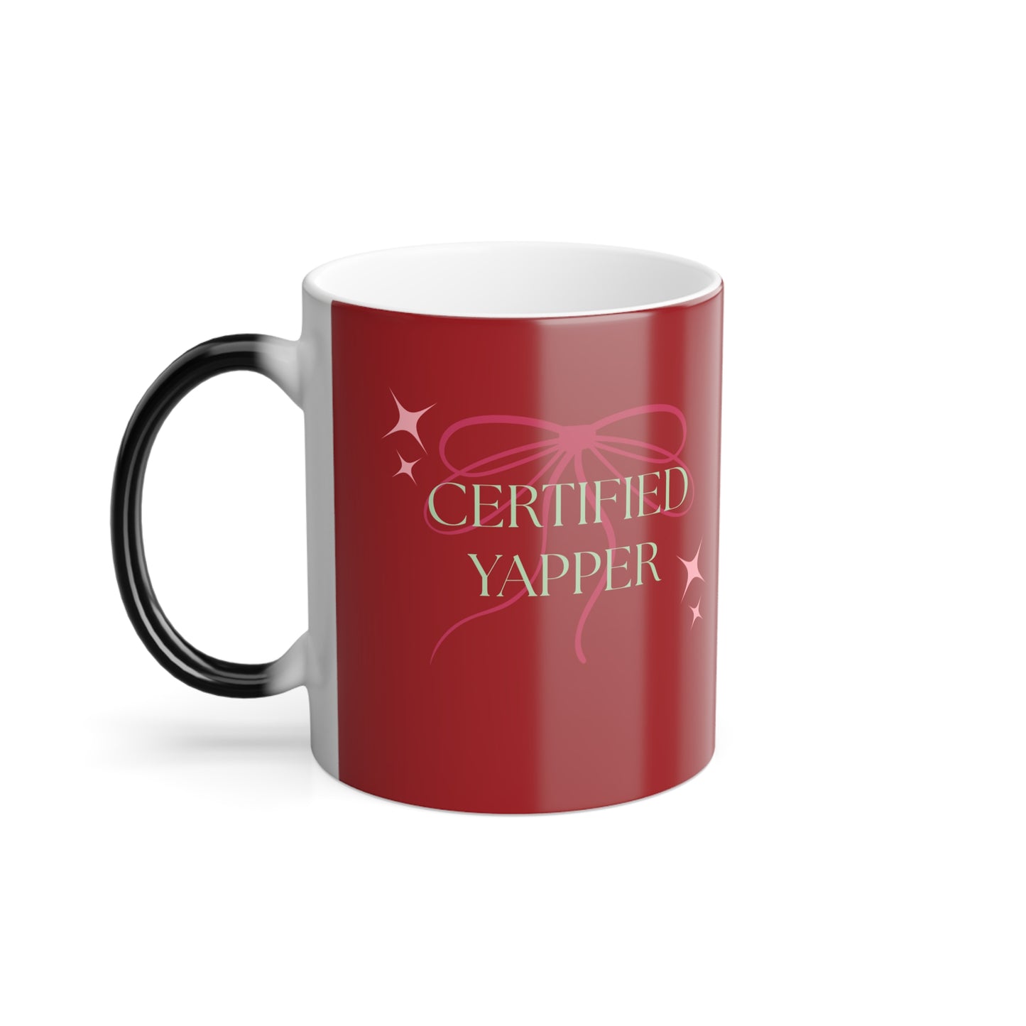 Color Morphing Mug - Certified Yapper Red Mug, Stylish aesthetic Gen Z Cup, gift for her