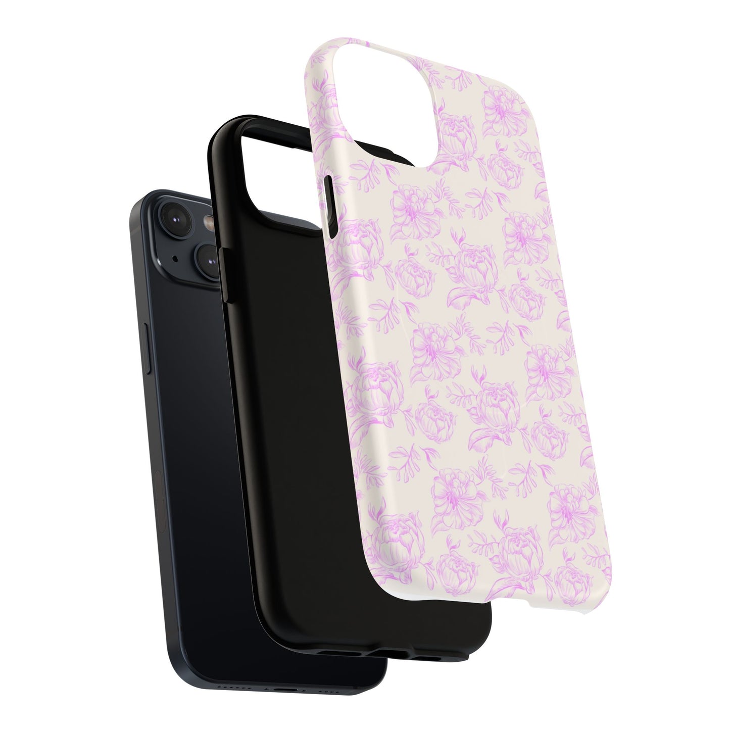 Pink and white Floral iPhone Case
