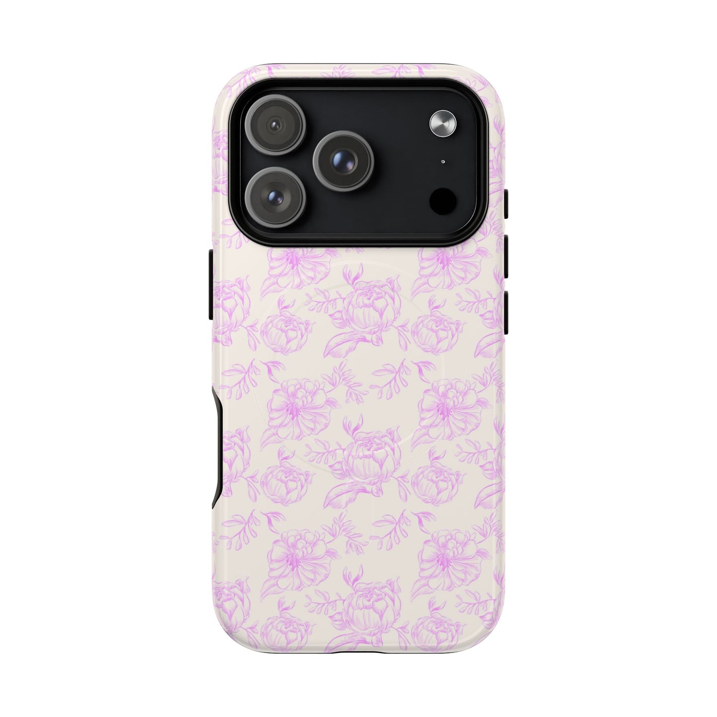 Pink and white Floral iPhone Case