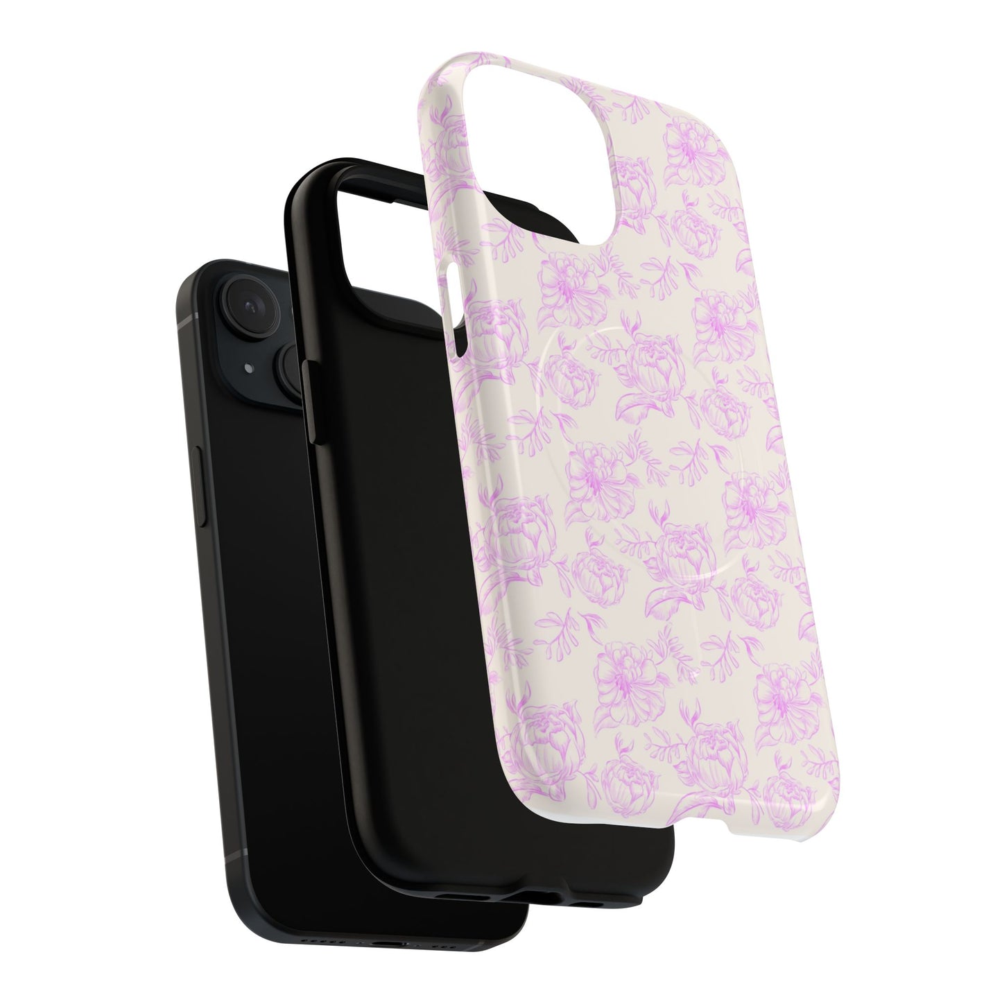 Pink and white Floral iPhone Case