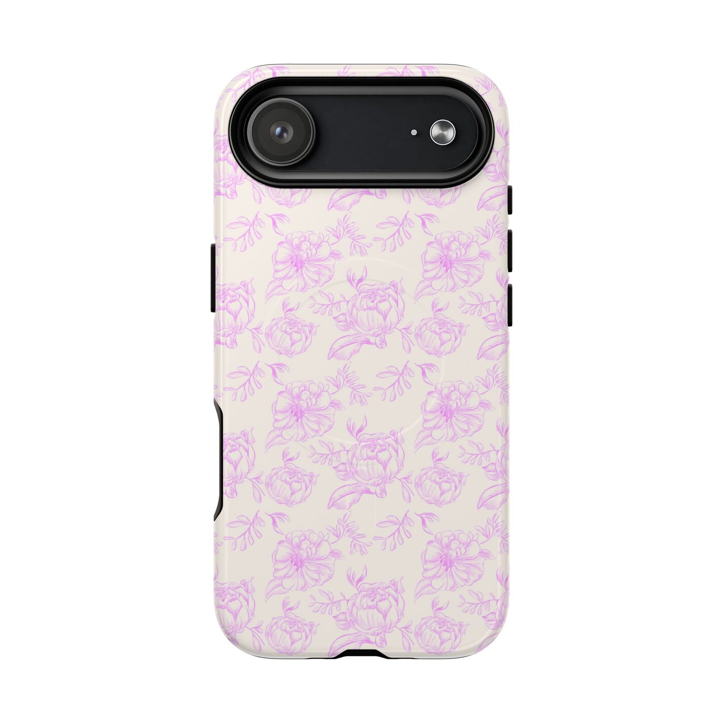 Pink and white Floral iPhone Case