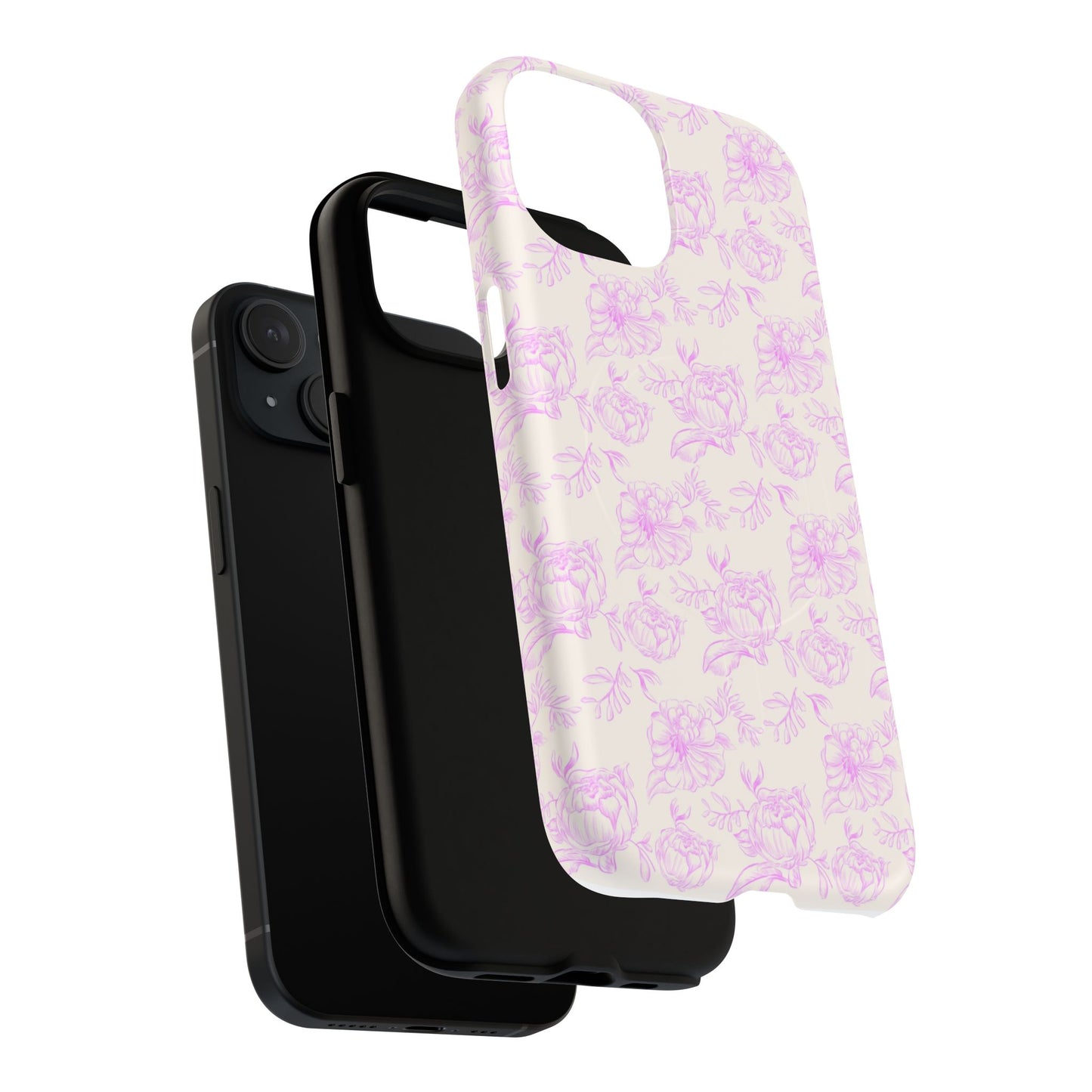 Pink and white Floral iPhone Case