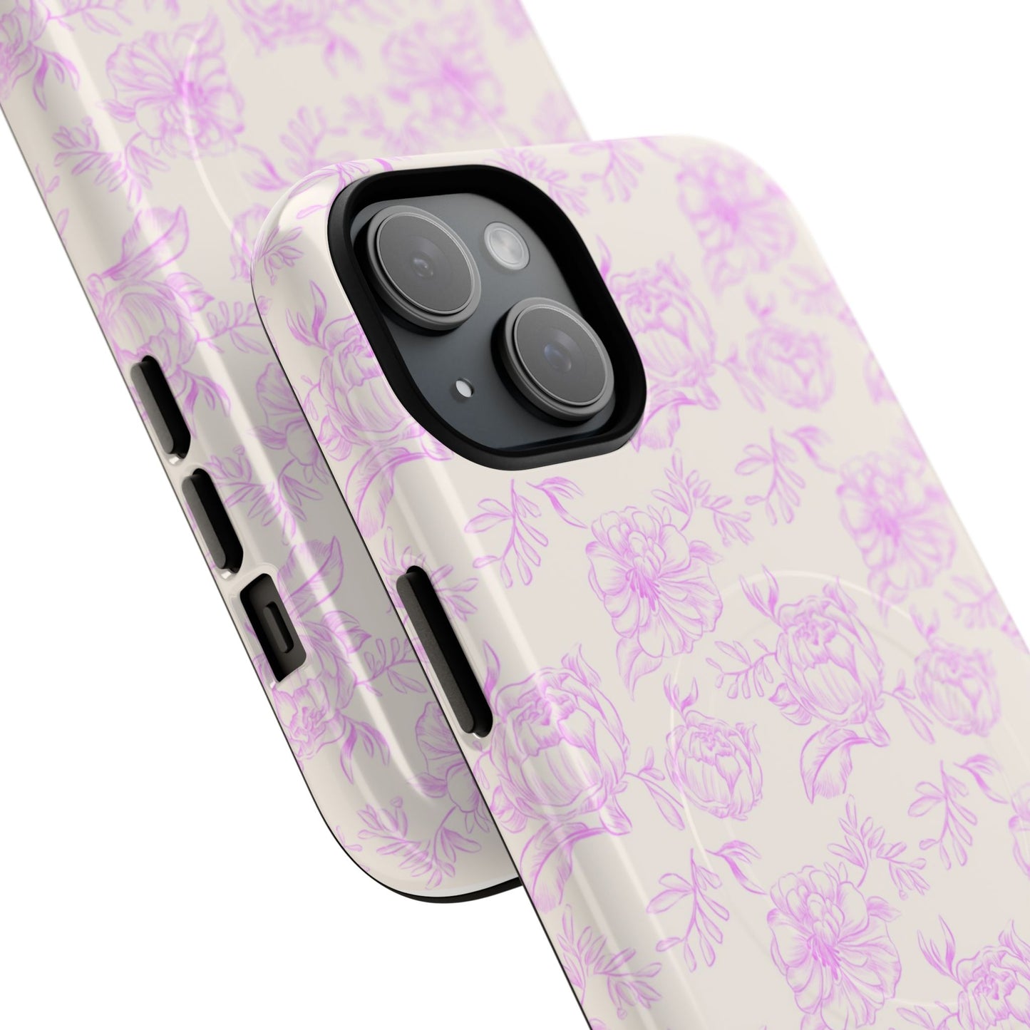 Pink and white Floral iPhone Case