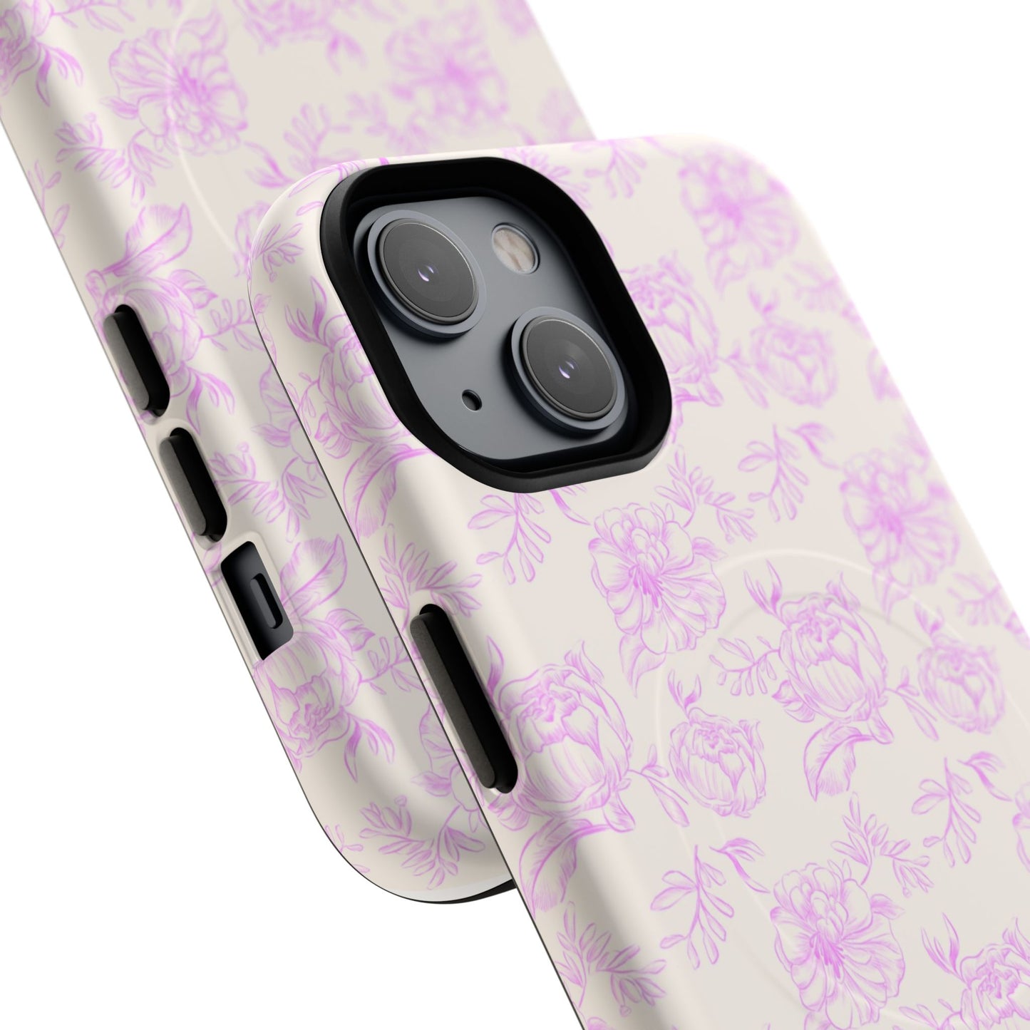 Pink and white Floral iPhone Case