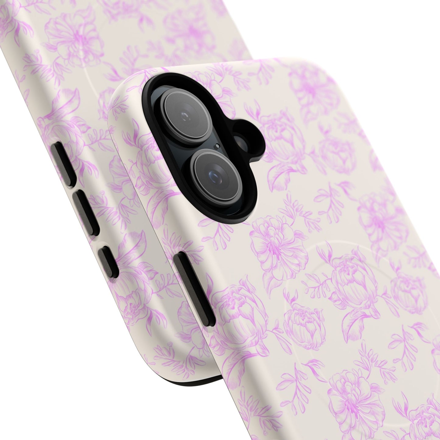 Pink and white Floral iPhone Case