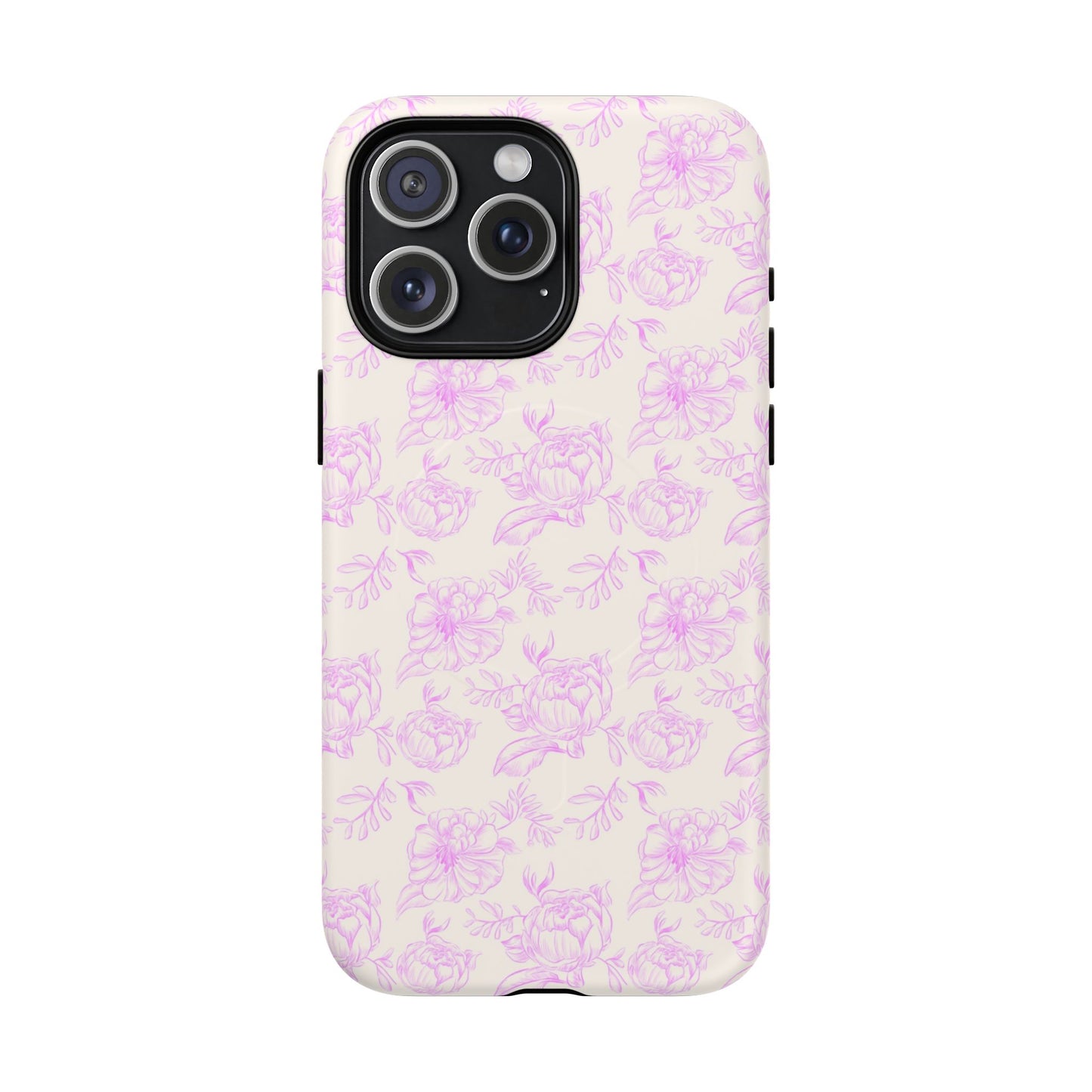 Pink and white Floral iPhone Case
