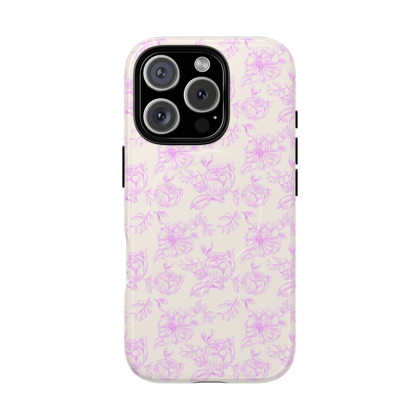Pink and white Floral iPhone Case