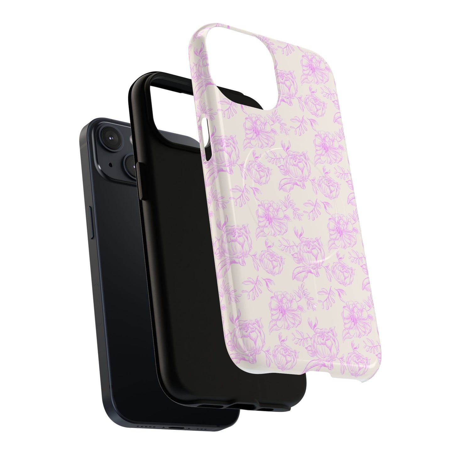 Pink and white Floral iPhone Case
