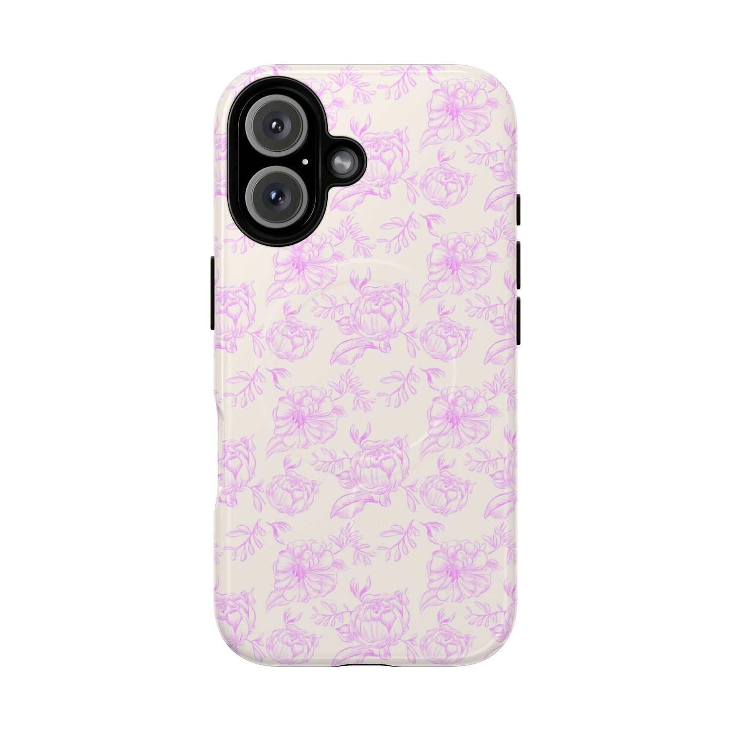 Pink and white Floral iPhone Case