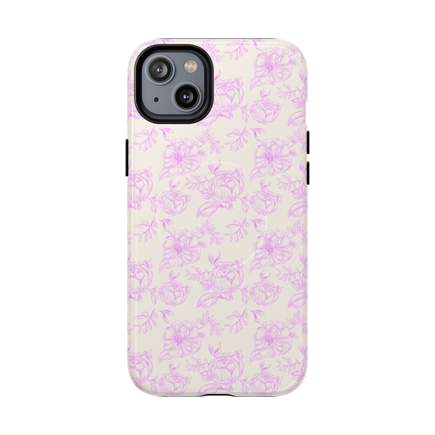 Pink and white Floral iPhone Case