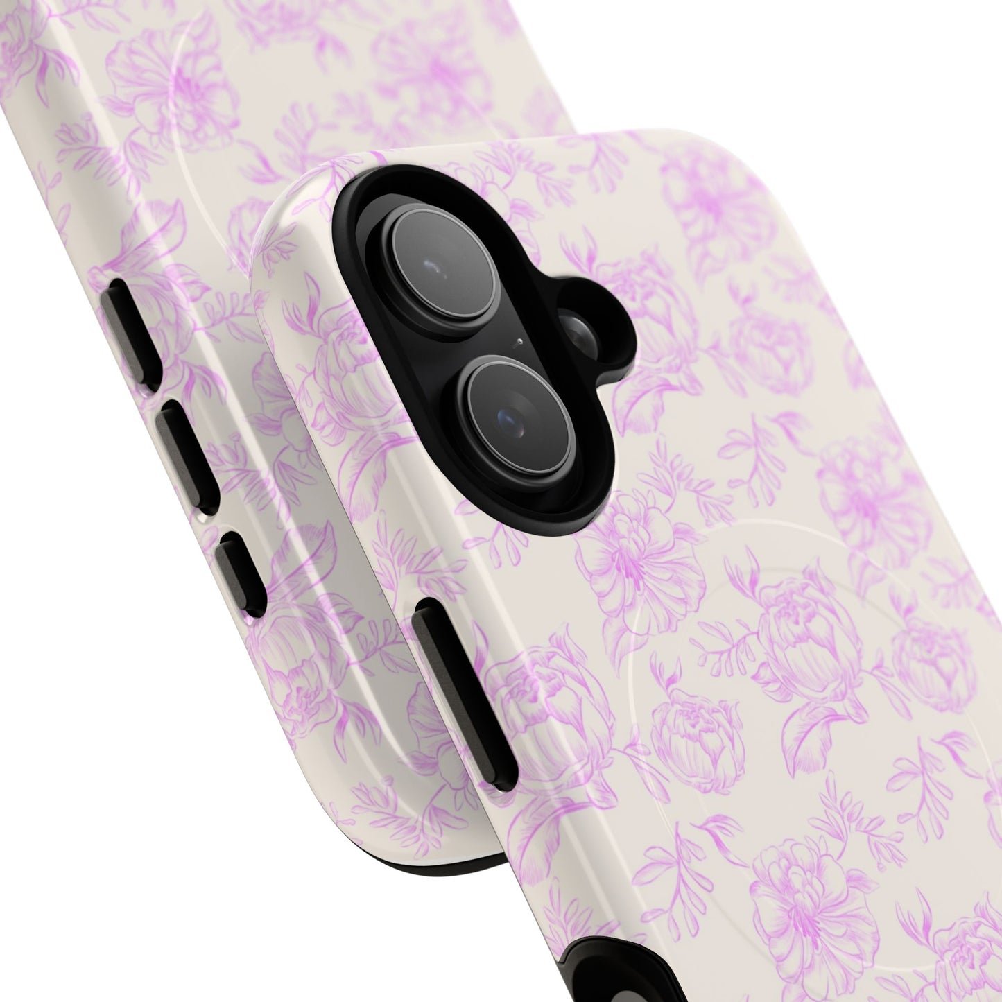 Pink and white Floral iPhone Case