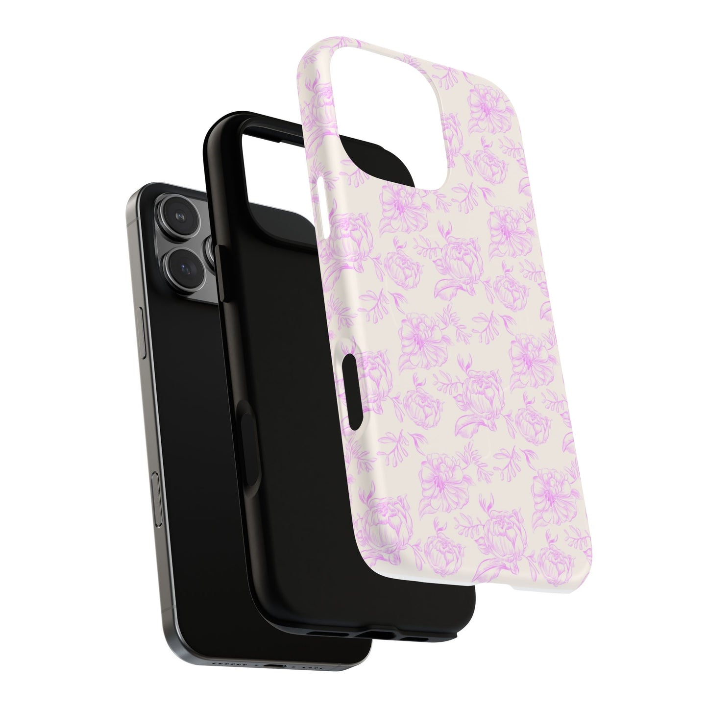 Pink and white Floral iPhone Case
