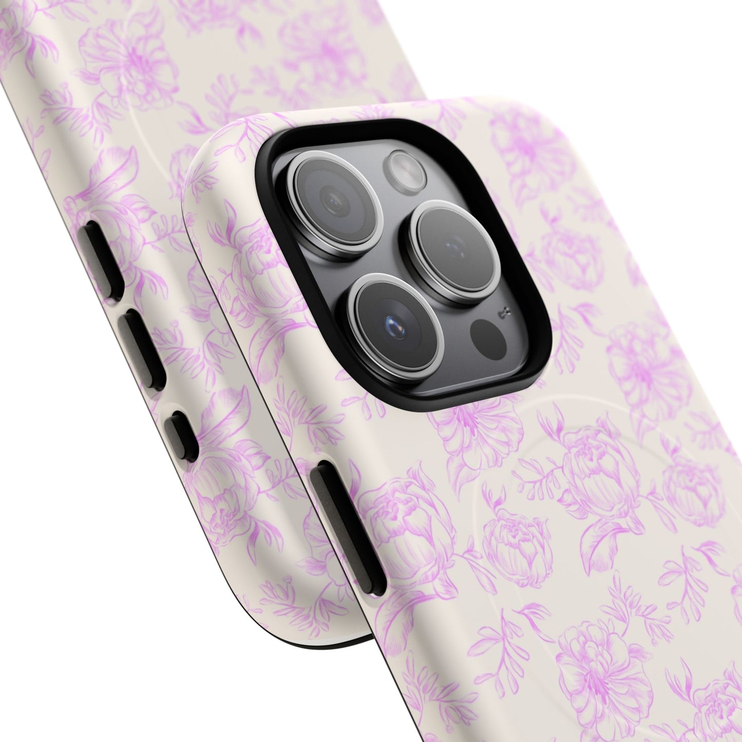 Pink and white Floral iPhone Case