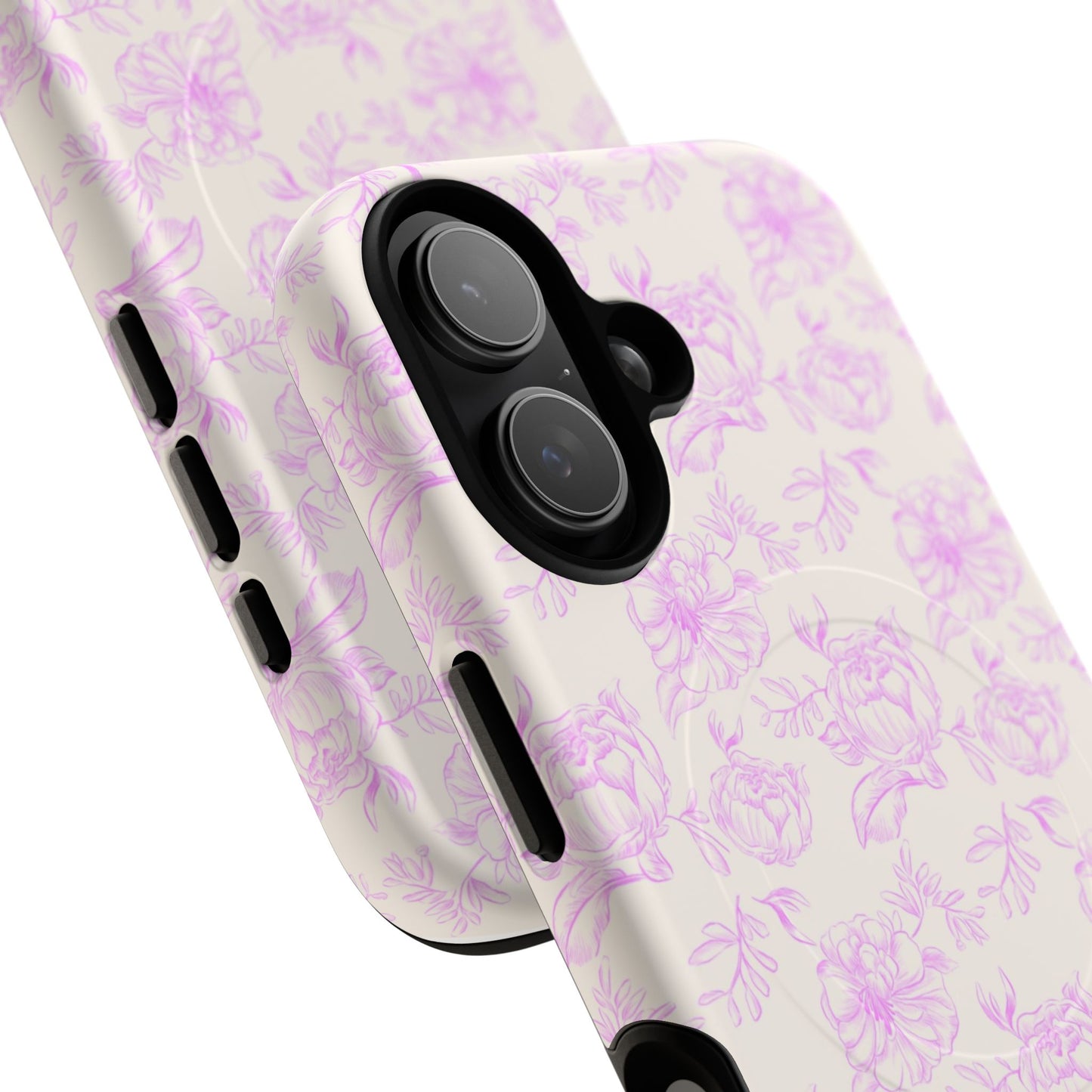 Pink and white Floral iPhone Case