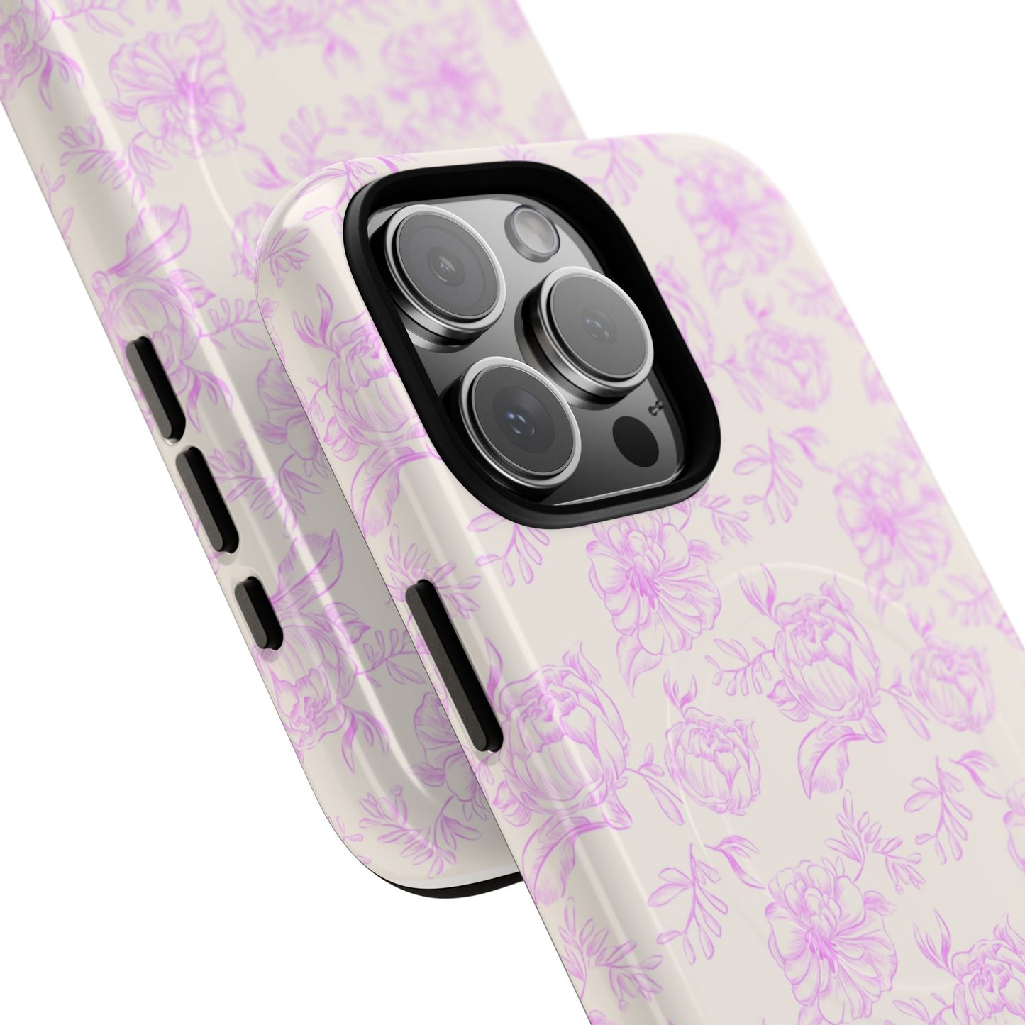 Pink and white Floral iPhone Case