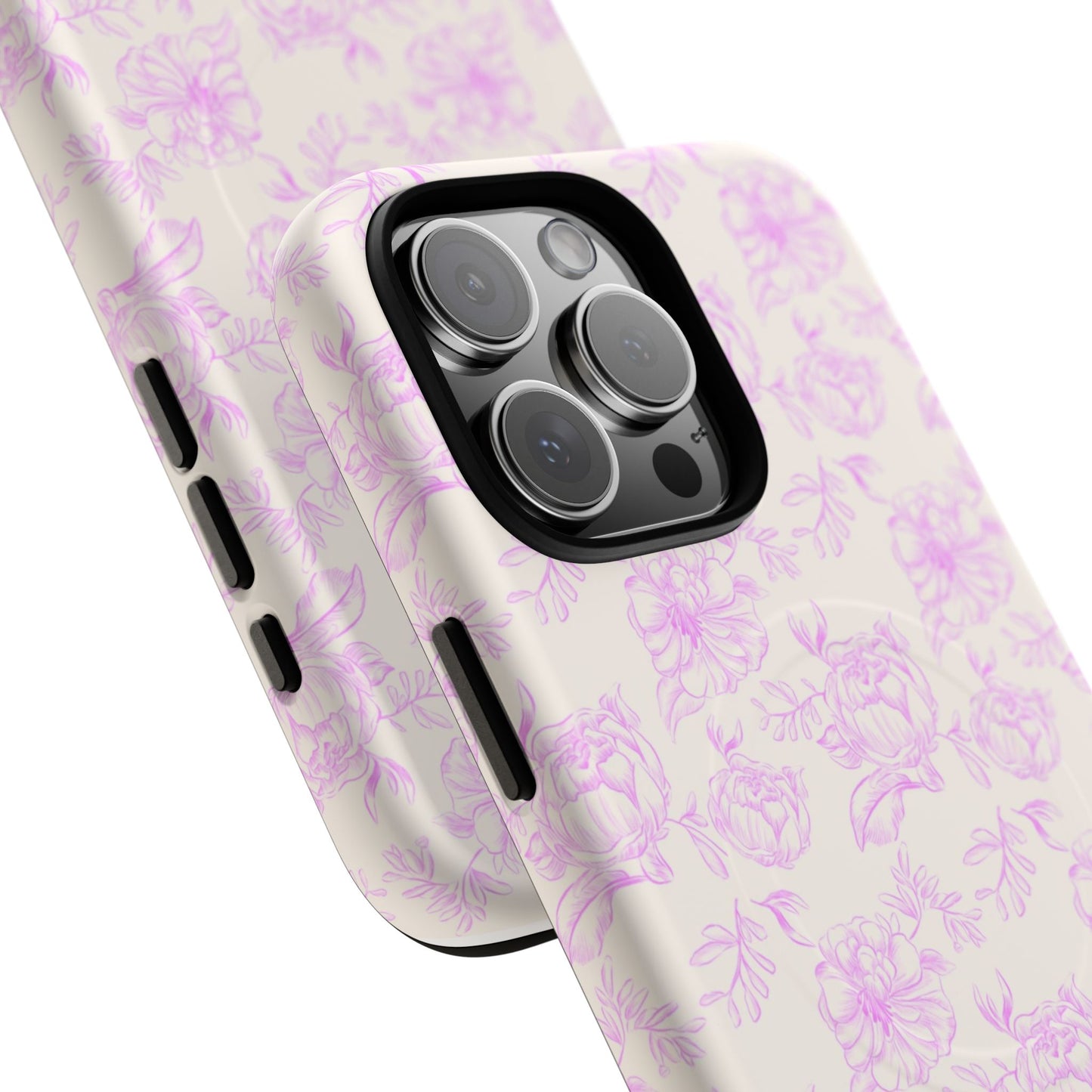 Pink and white Floral iPhone Case