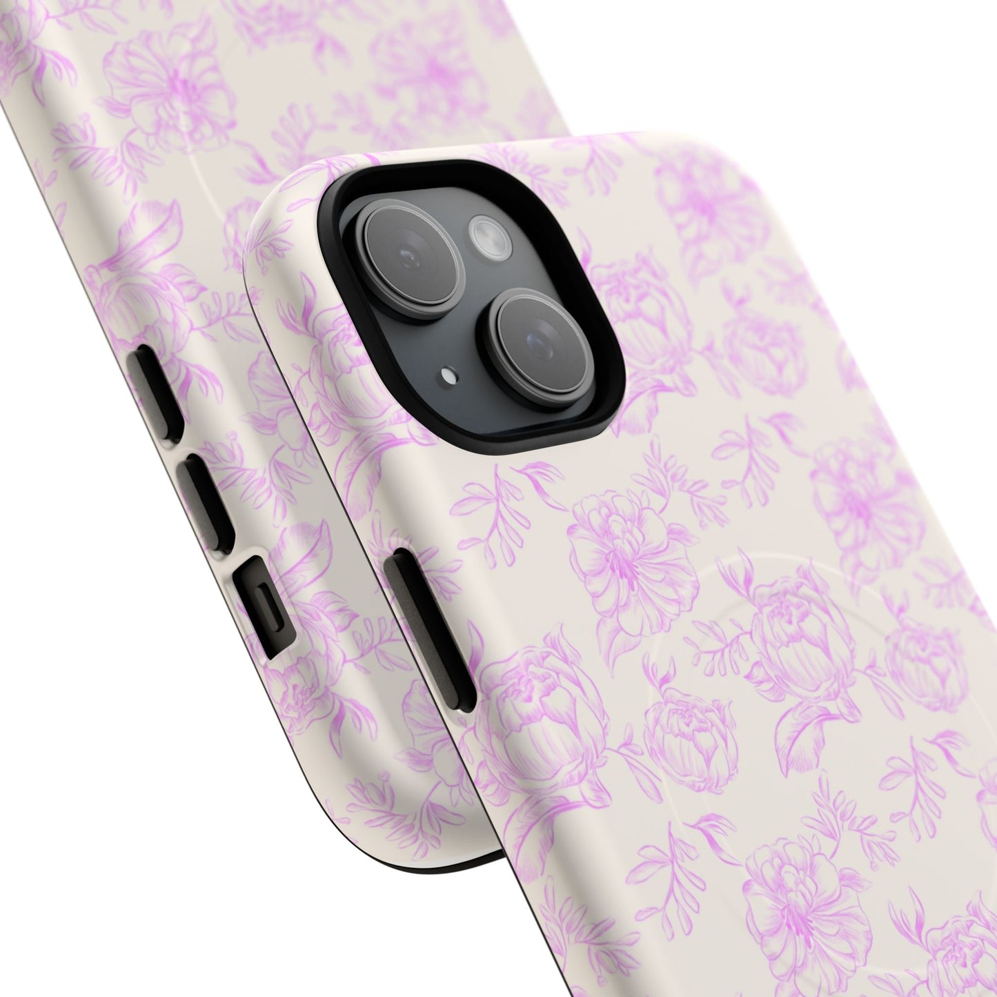 Pink and white Floral iPhone Case