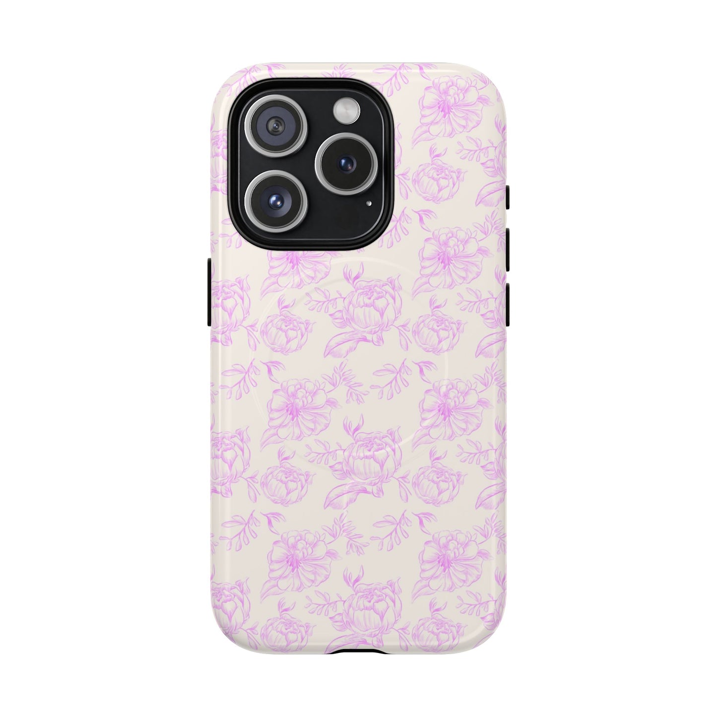 Pink and white Floral iPhone Case