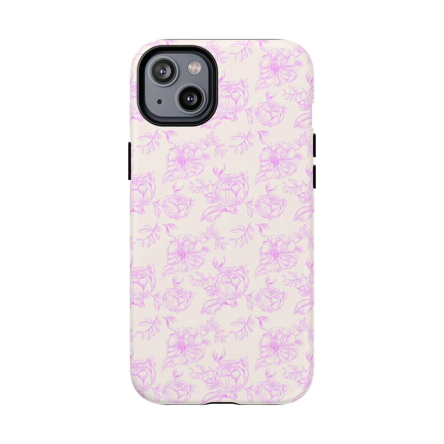 Pink and white Floral iPhone Case