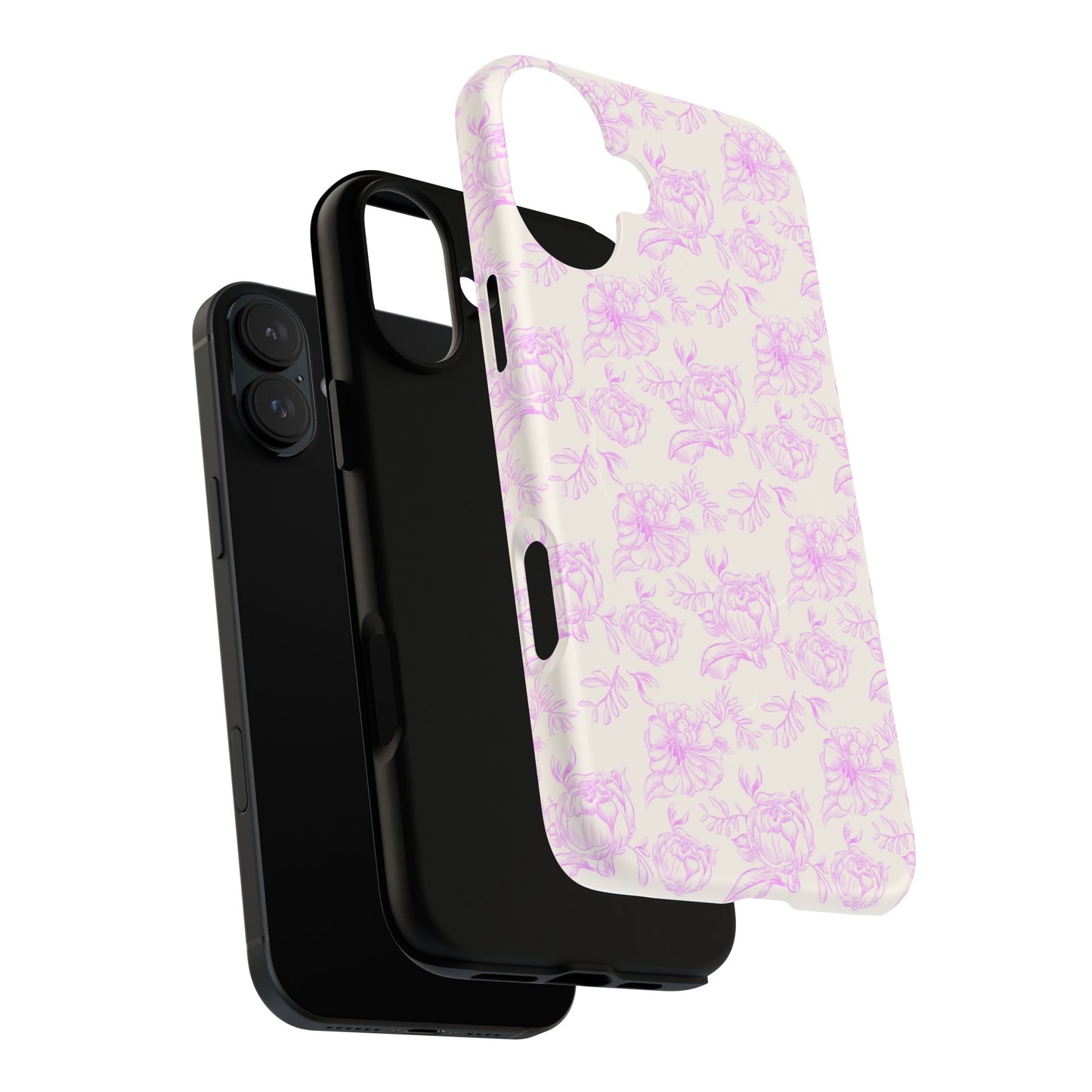 Pink and white Floral iPhone Case