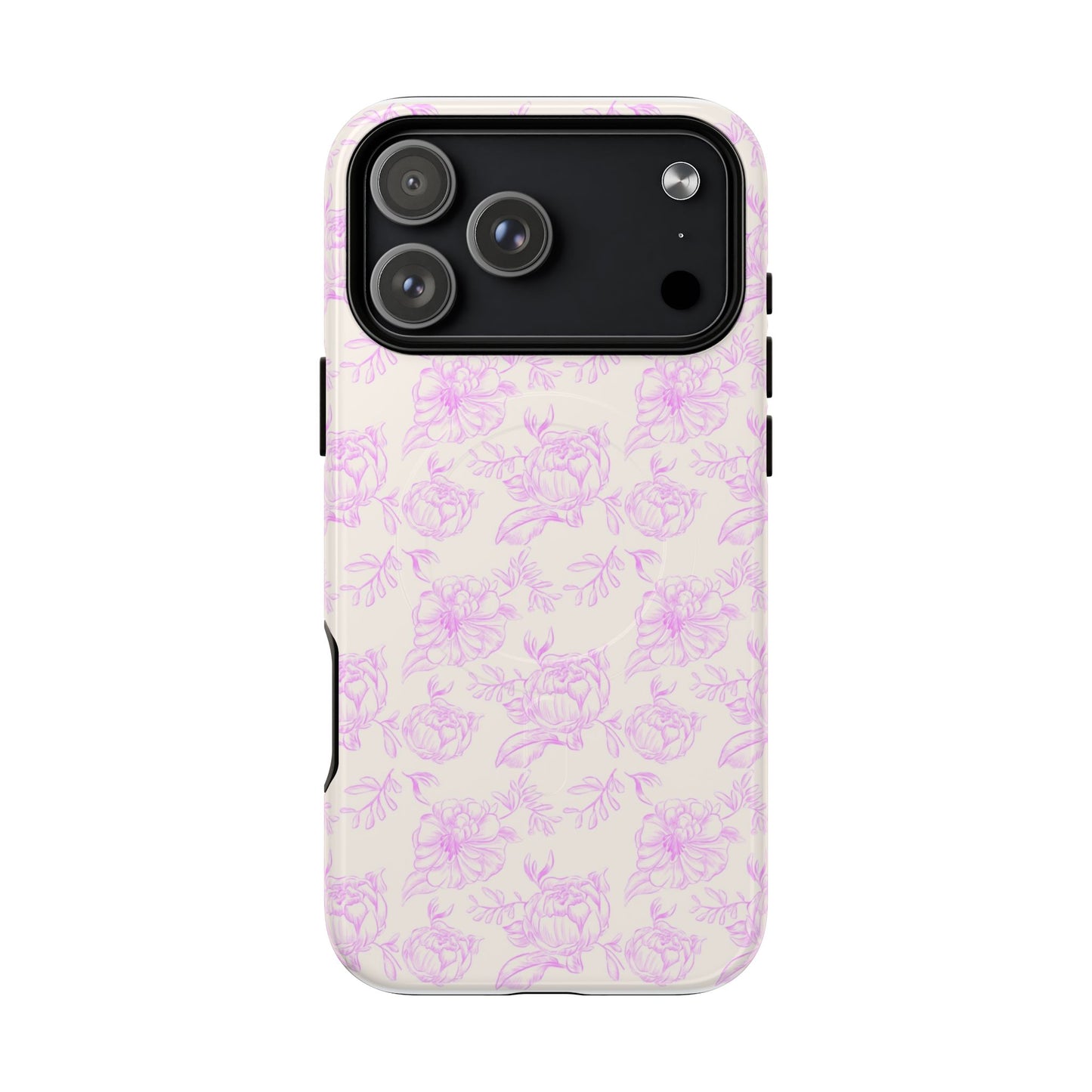 Pink and white Floral iPhone Case