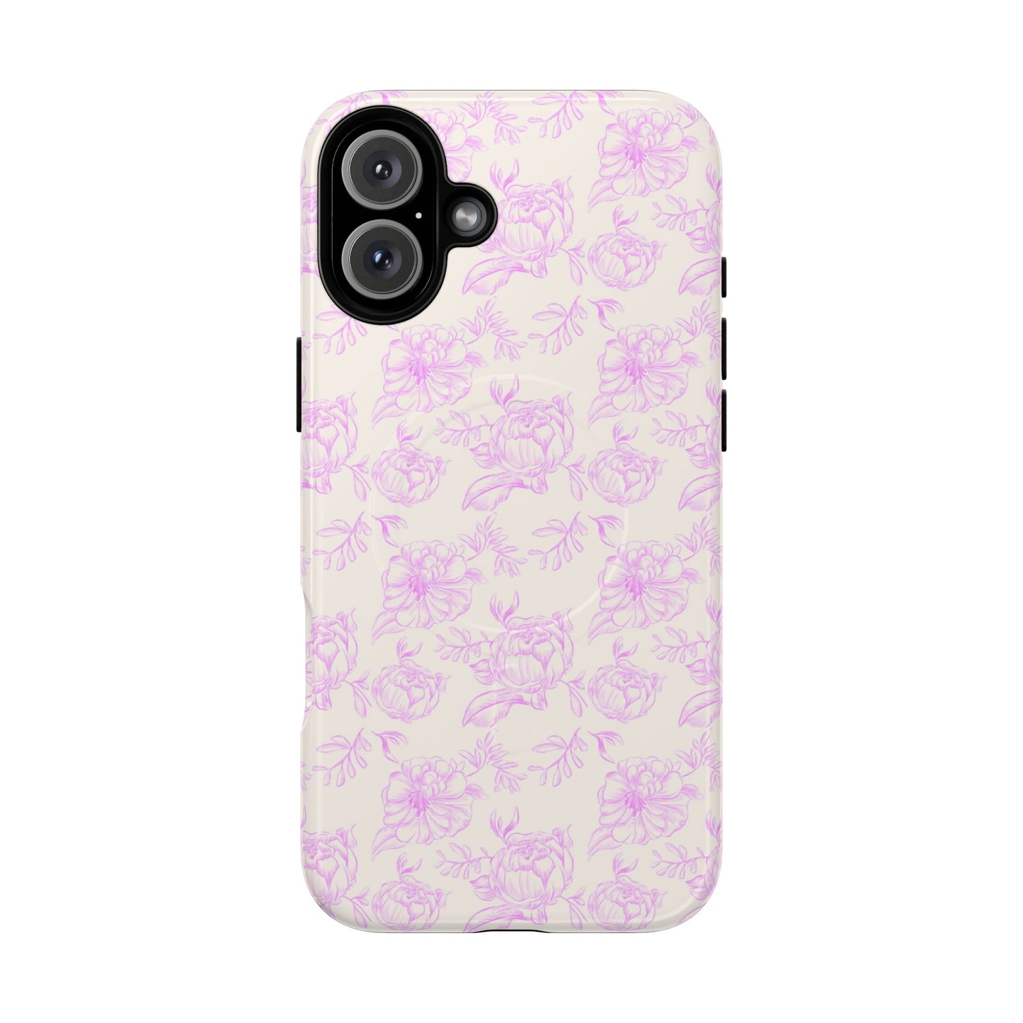 Pink and white Floral iPhone Case