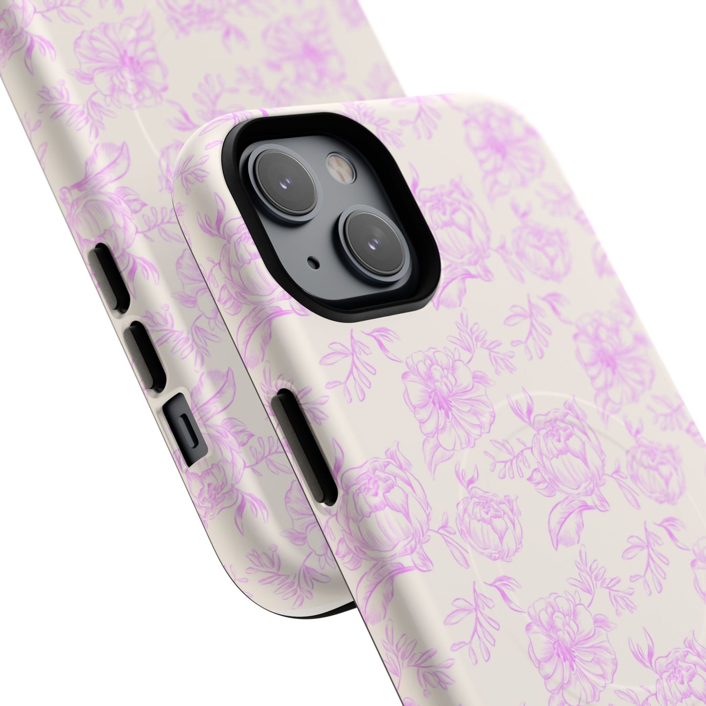 Pink and white Floral iPhone Case