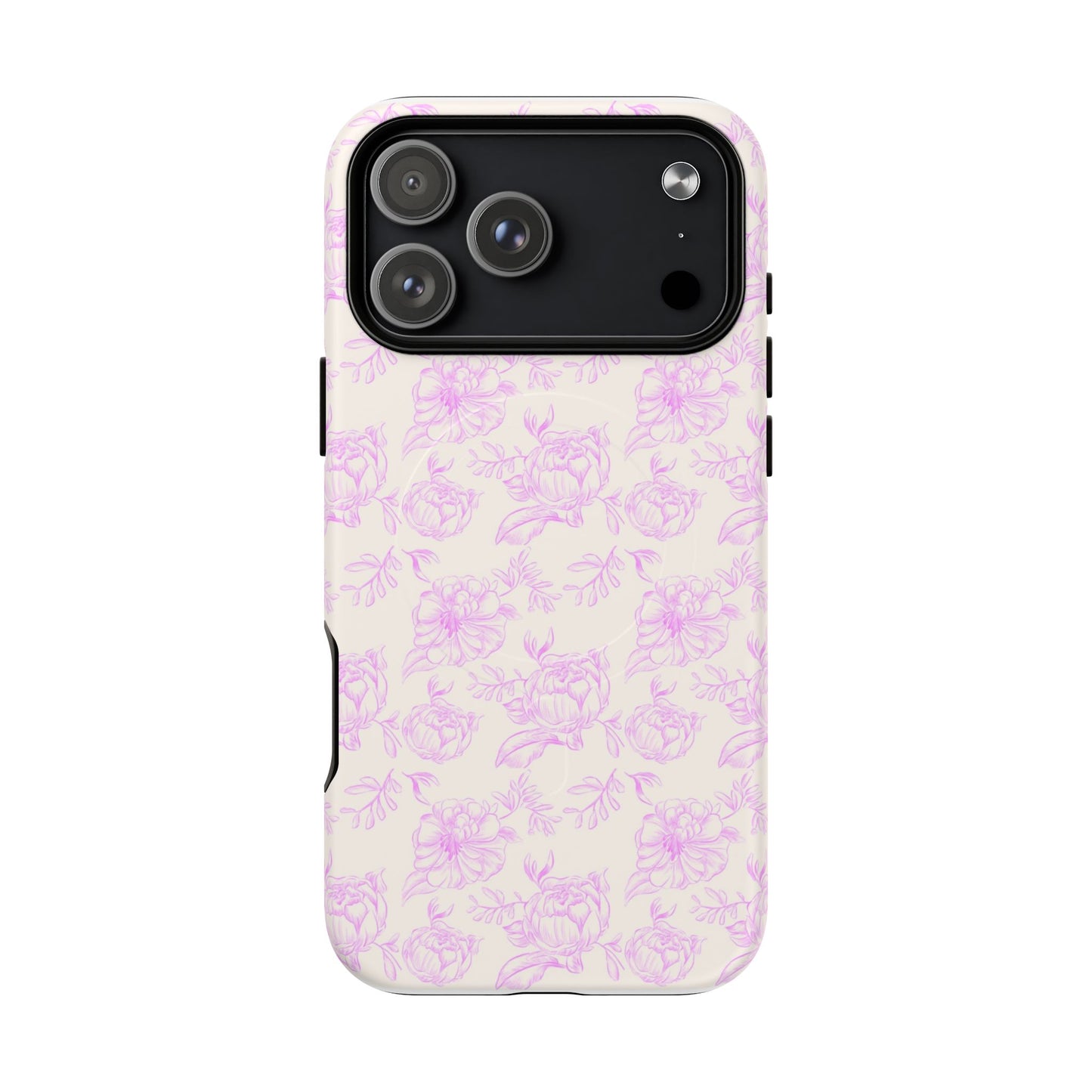 Pink and white Floral iPhone Case