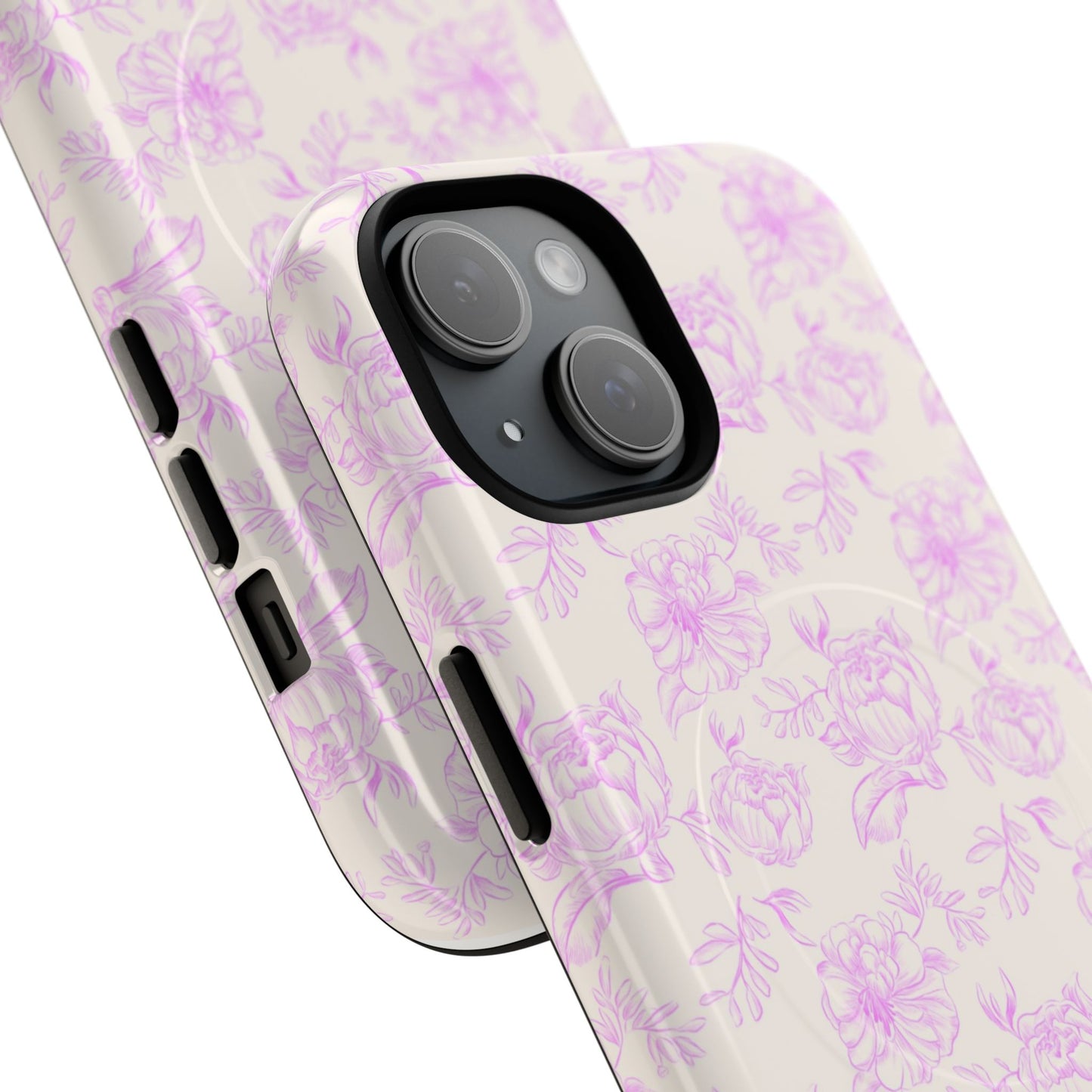 Pink and white Floral iPhone Case