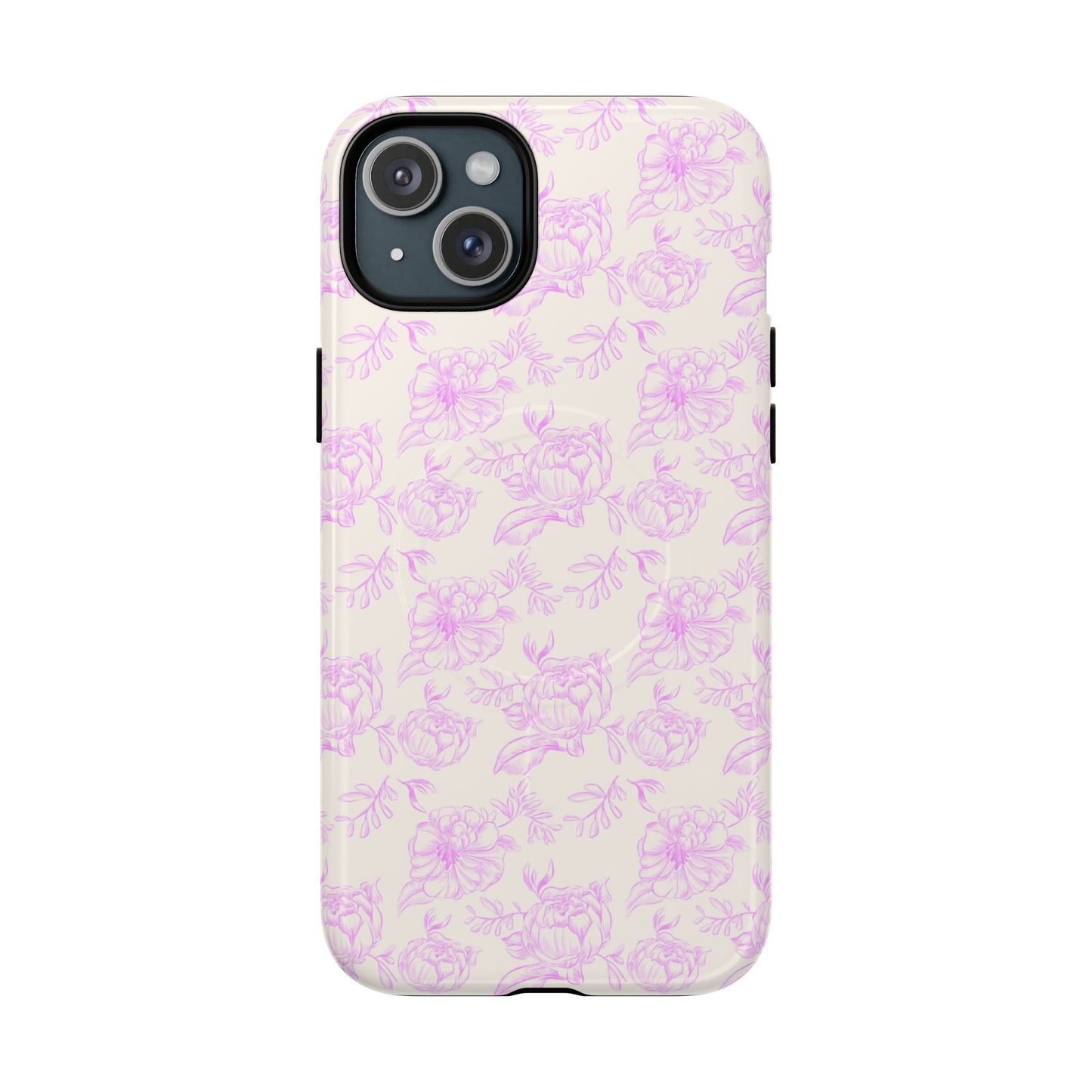 Pink and white Floral iPhone Case