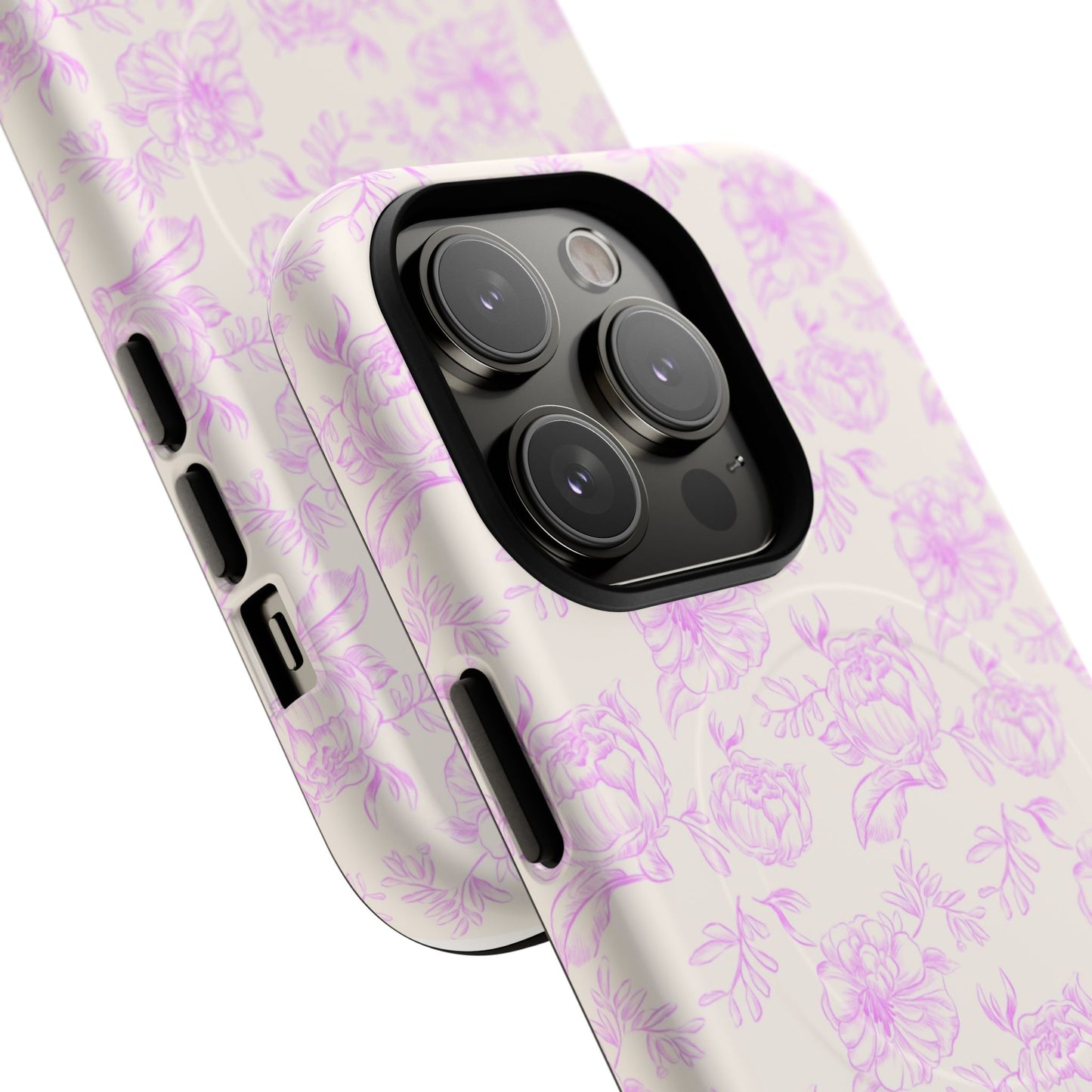 Pink and white Floral iPhone Case
