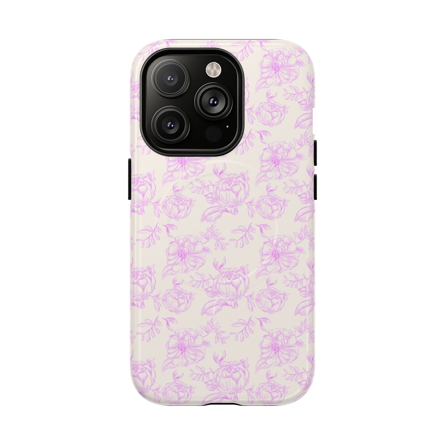 Pink and white Floral iPhone Case