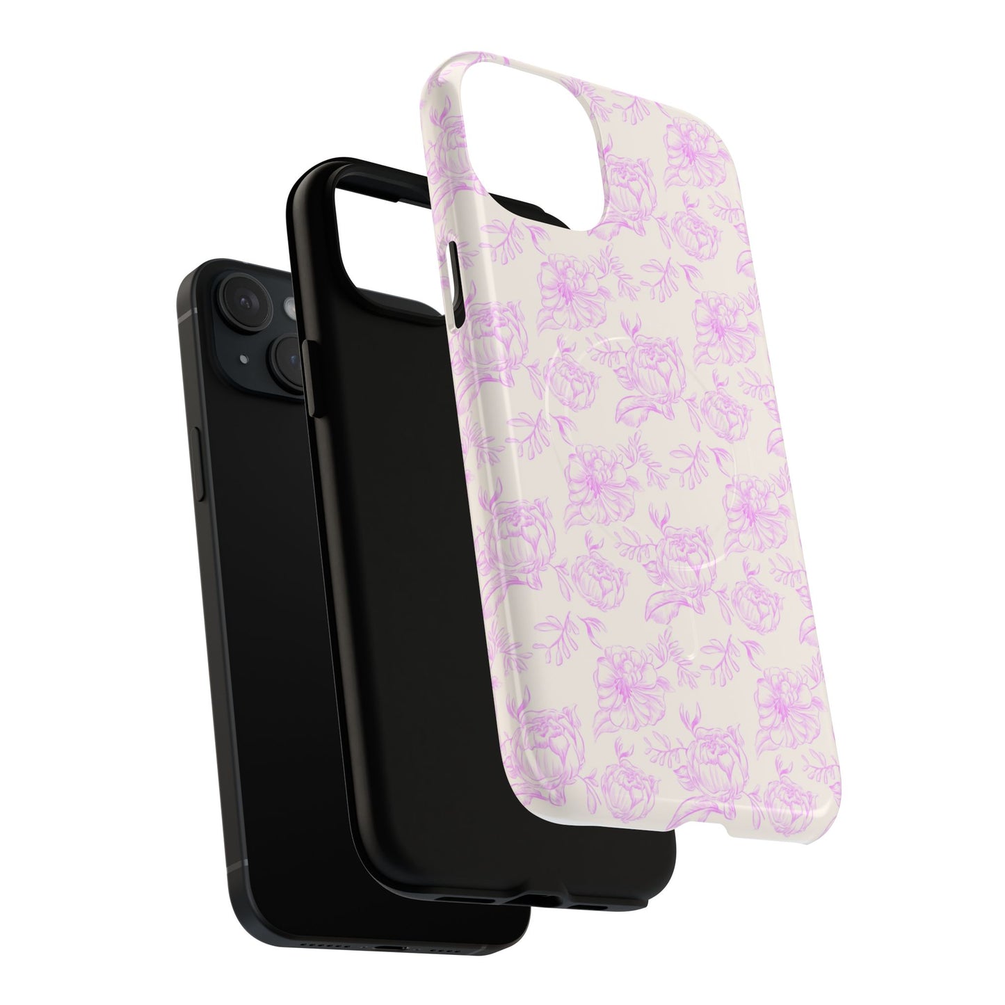 Pink and white Floral iPhone Case
