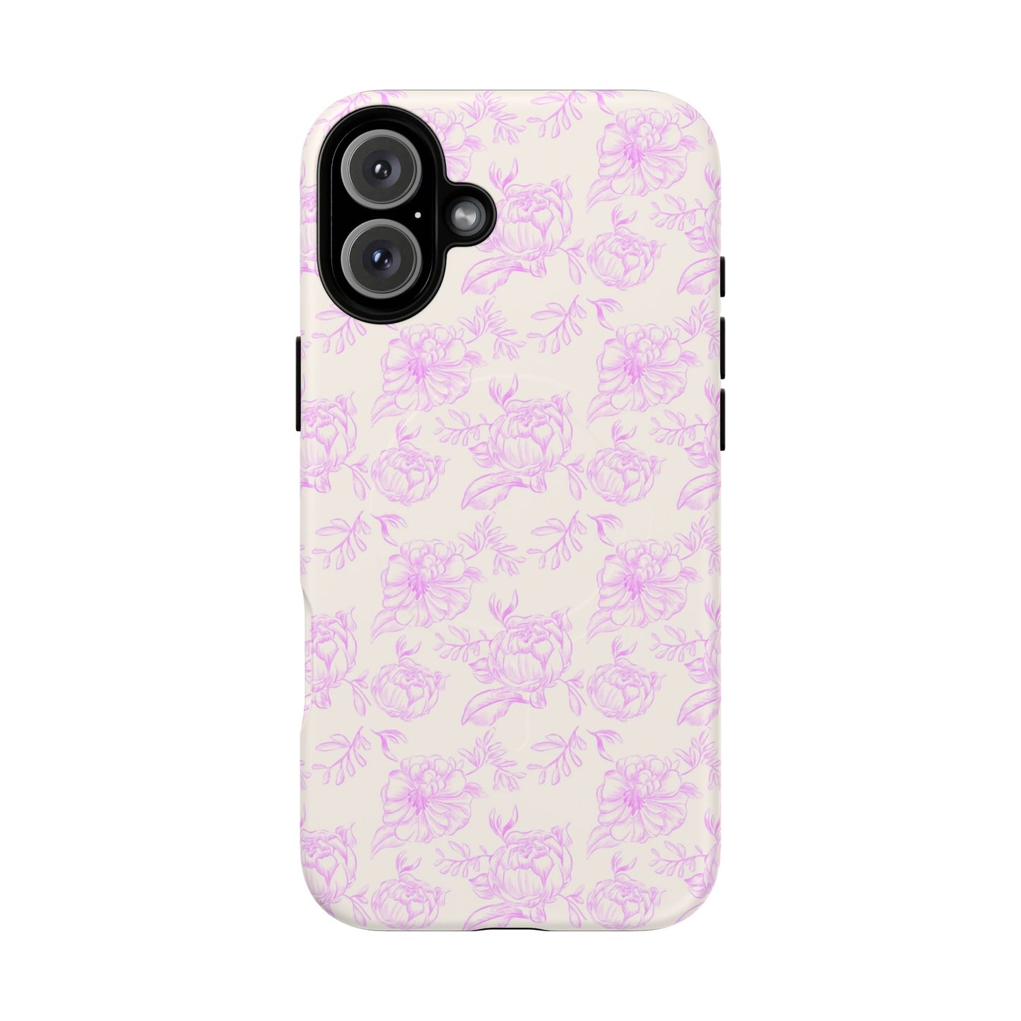 Pink and white Floral iPhone Case