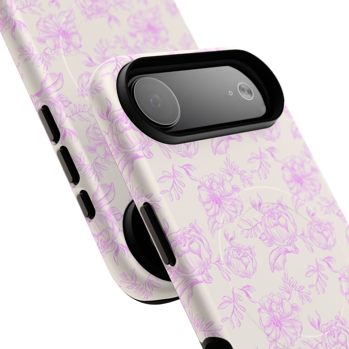 Pink and white Floral iPhone Case