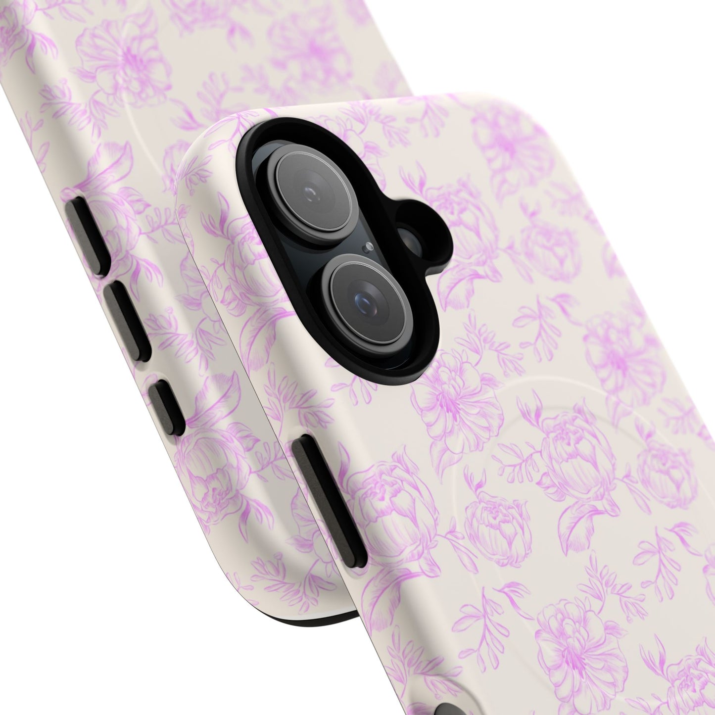 Pink and white Floral iPhone Case