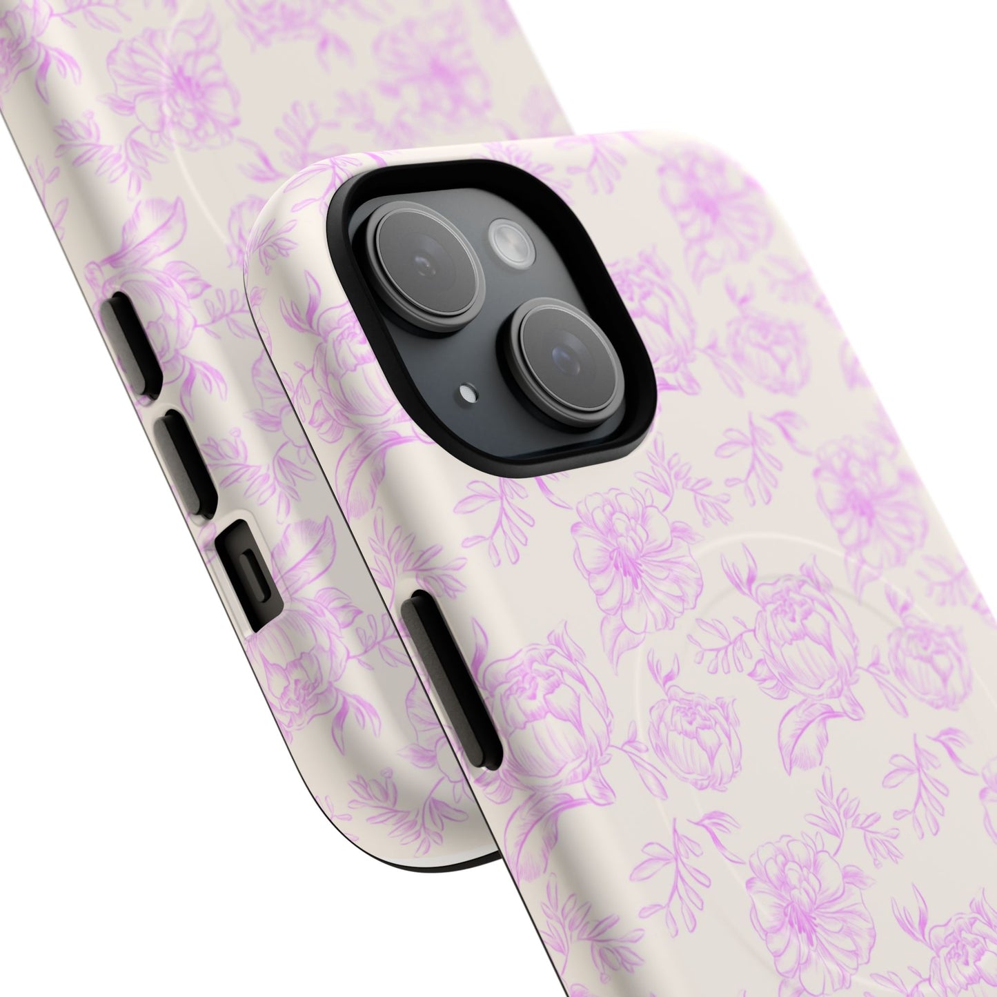 Pink and white Floral iPhone Case