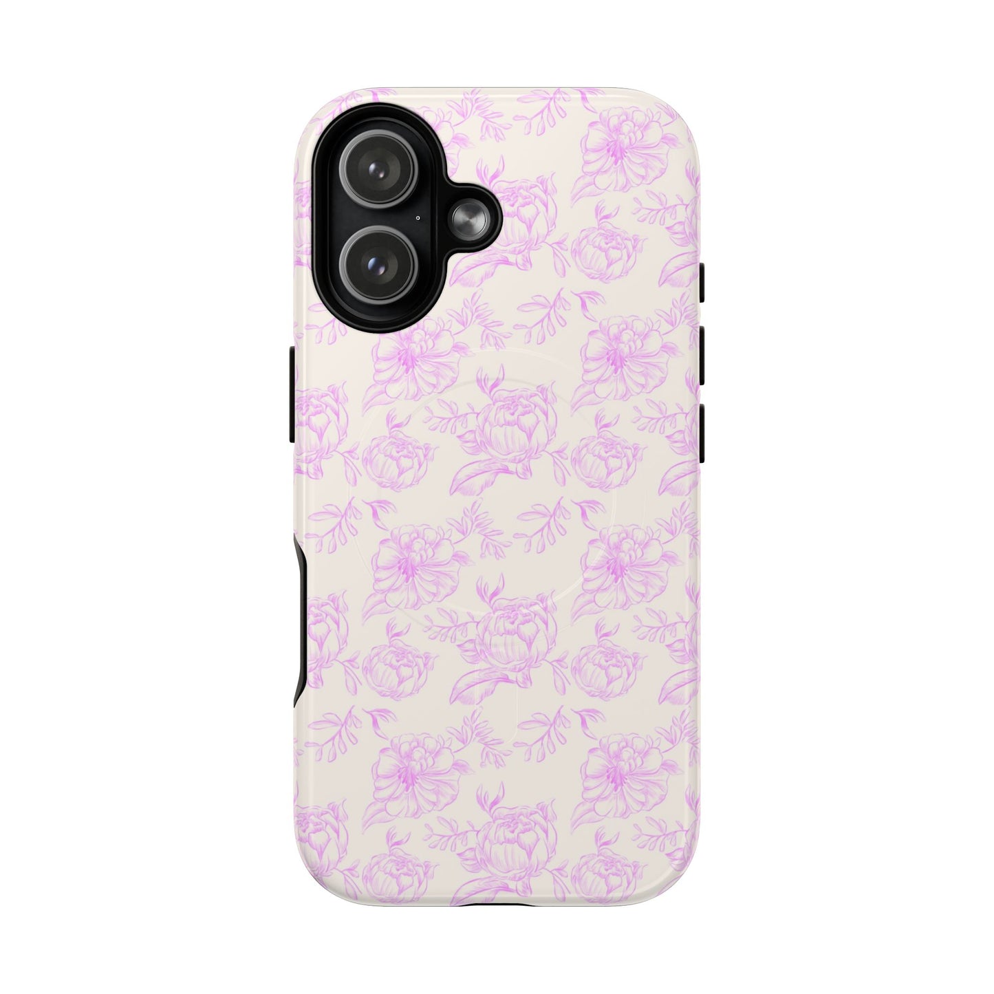 Pink and white Floral iPhone Case