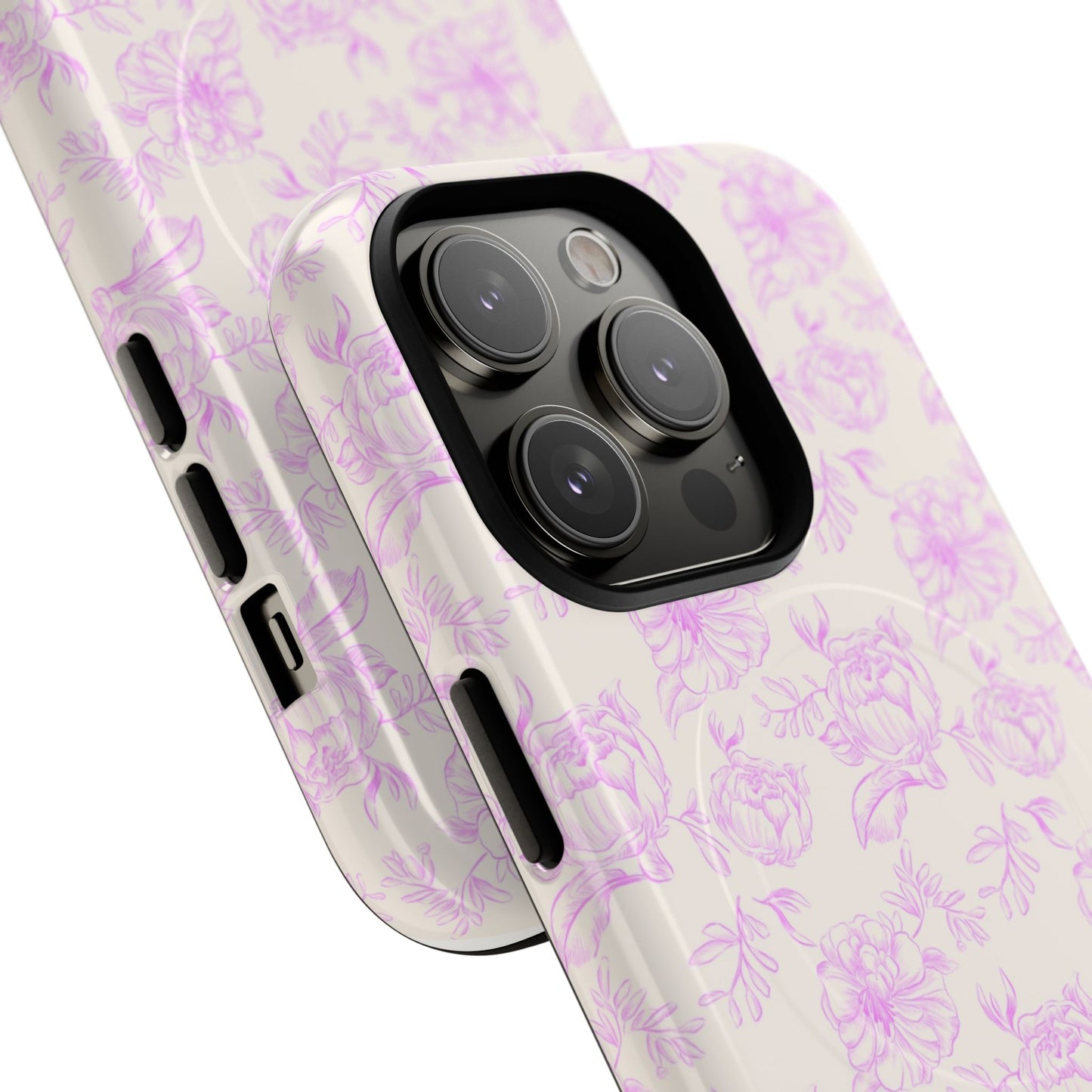 Pink and white Floral iPhone Case