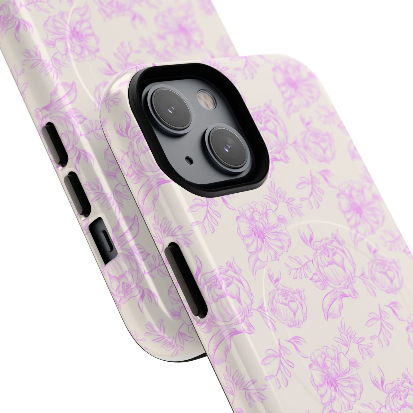 Pink and white Floral iPhone Case