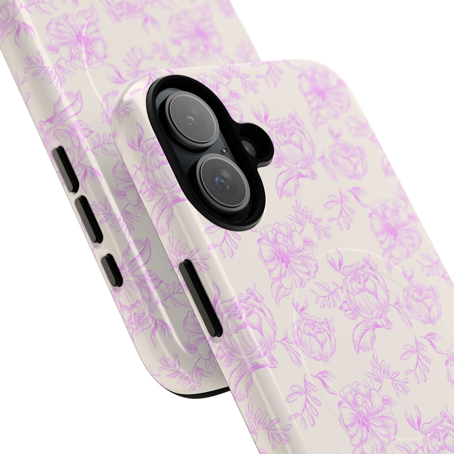Pink and white Floral iPhone Case