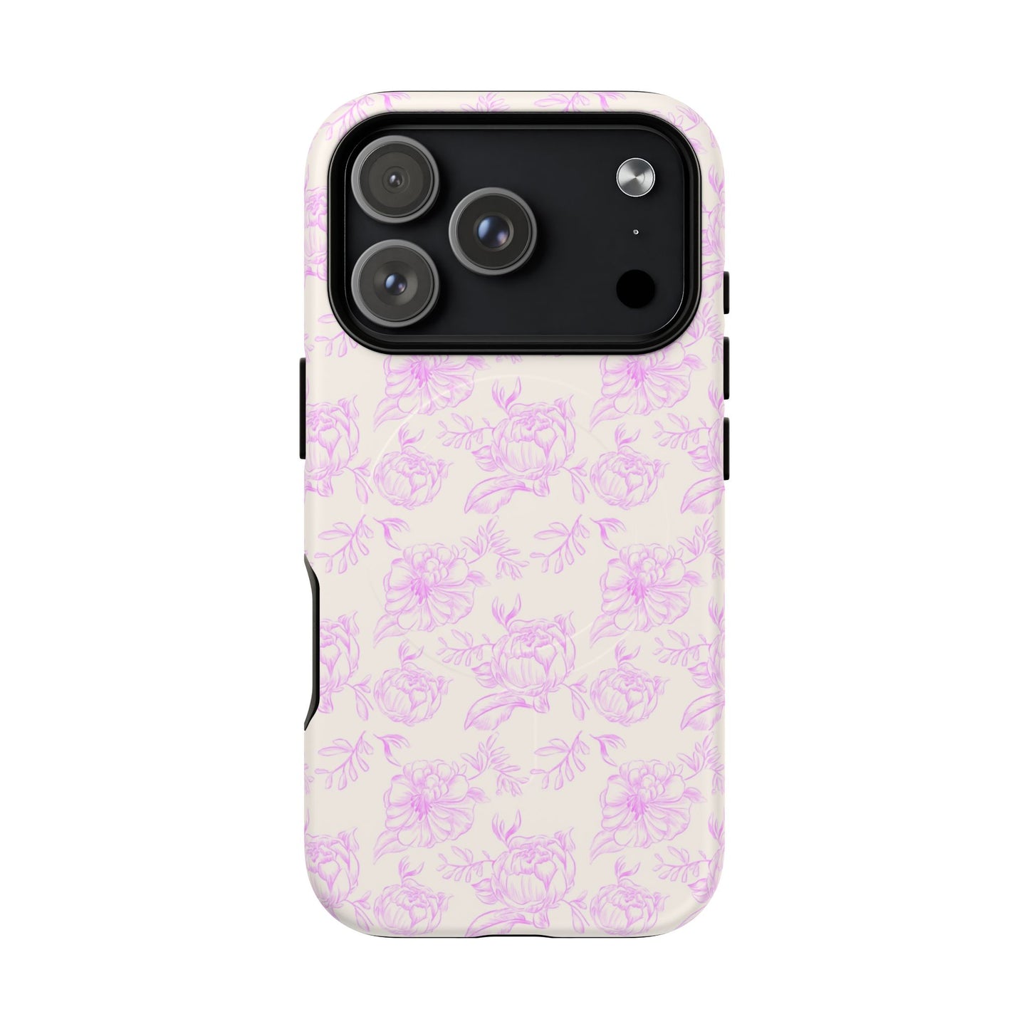Pink and white Floral iPhone Case