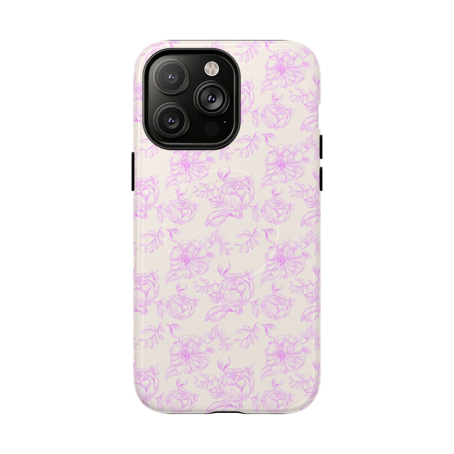 Pink and white Floral iPhone Case