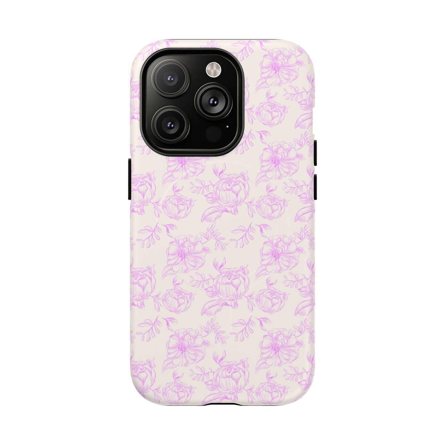 Pink and white Floral iPhone Case