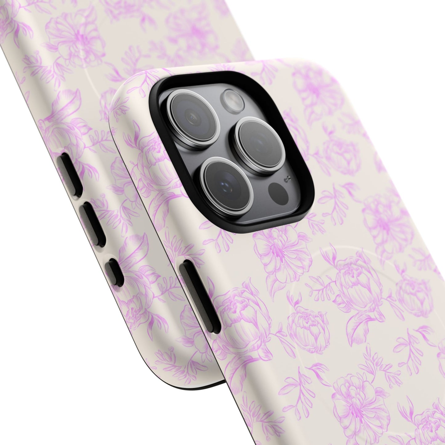 Pink and white Floral iPhone Case
