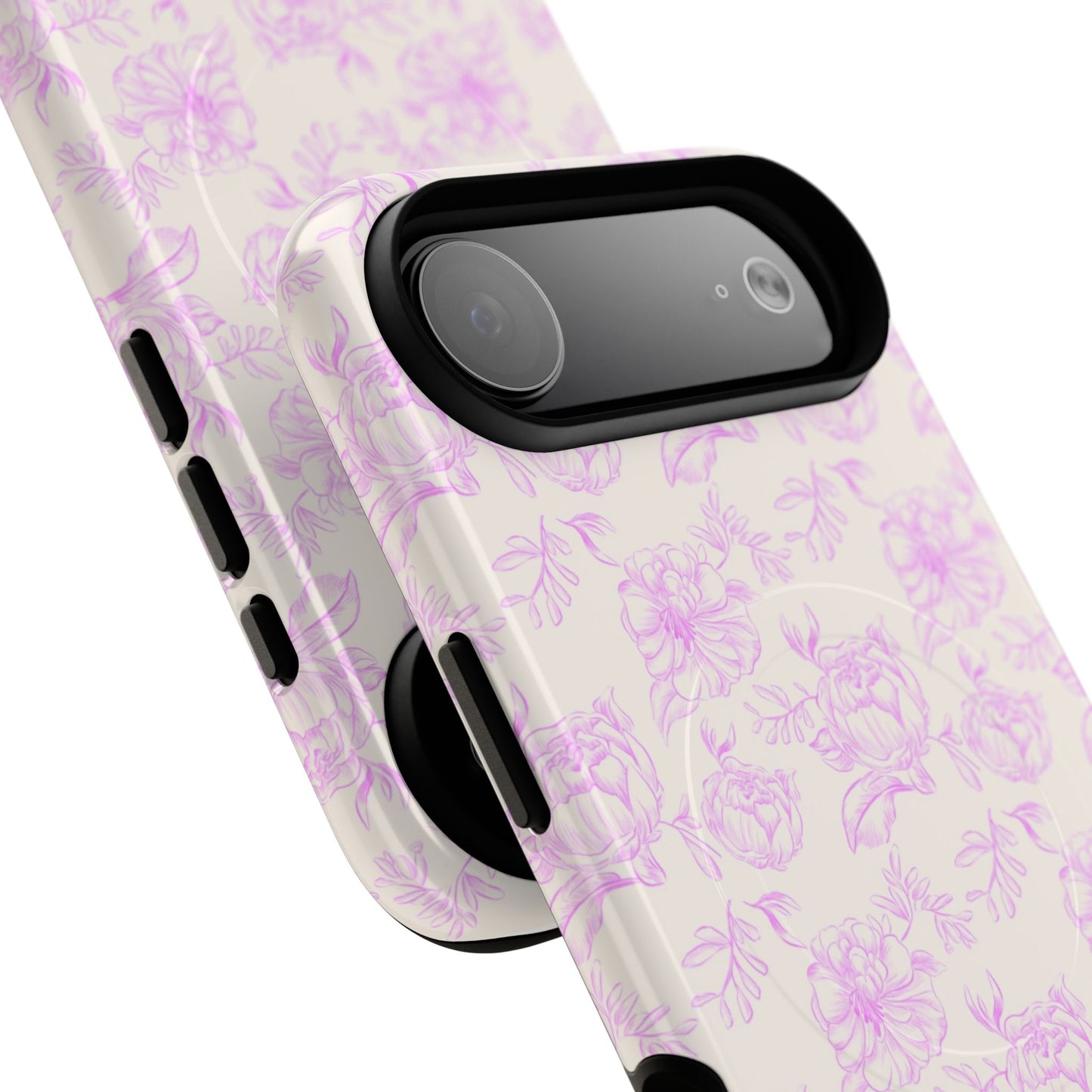 Pink and white Floral iPhone Case