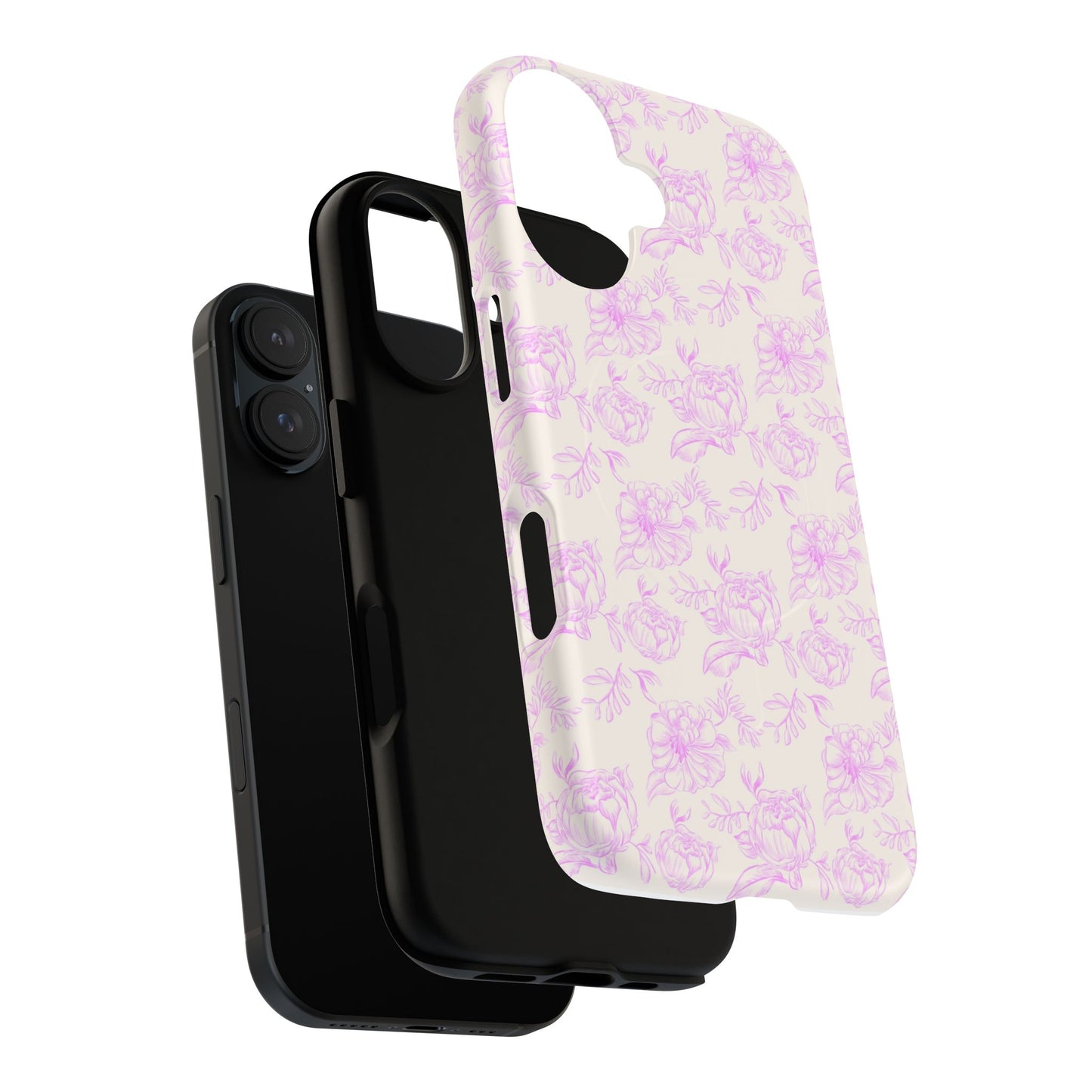 Pink and white Floral iPhone Case