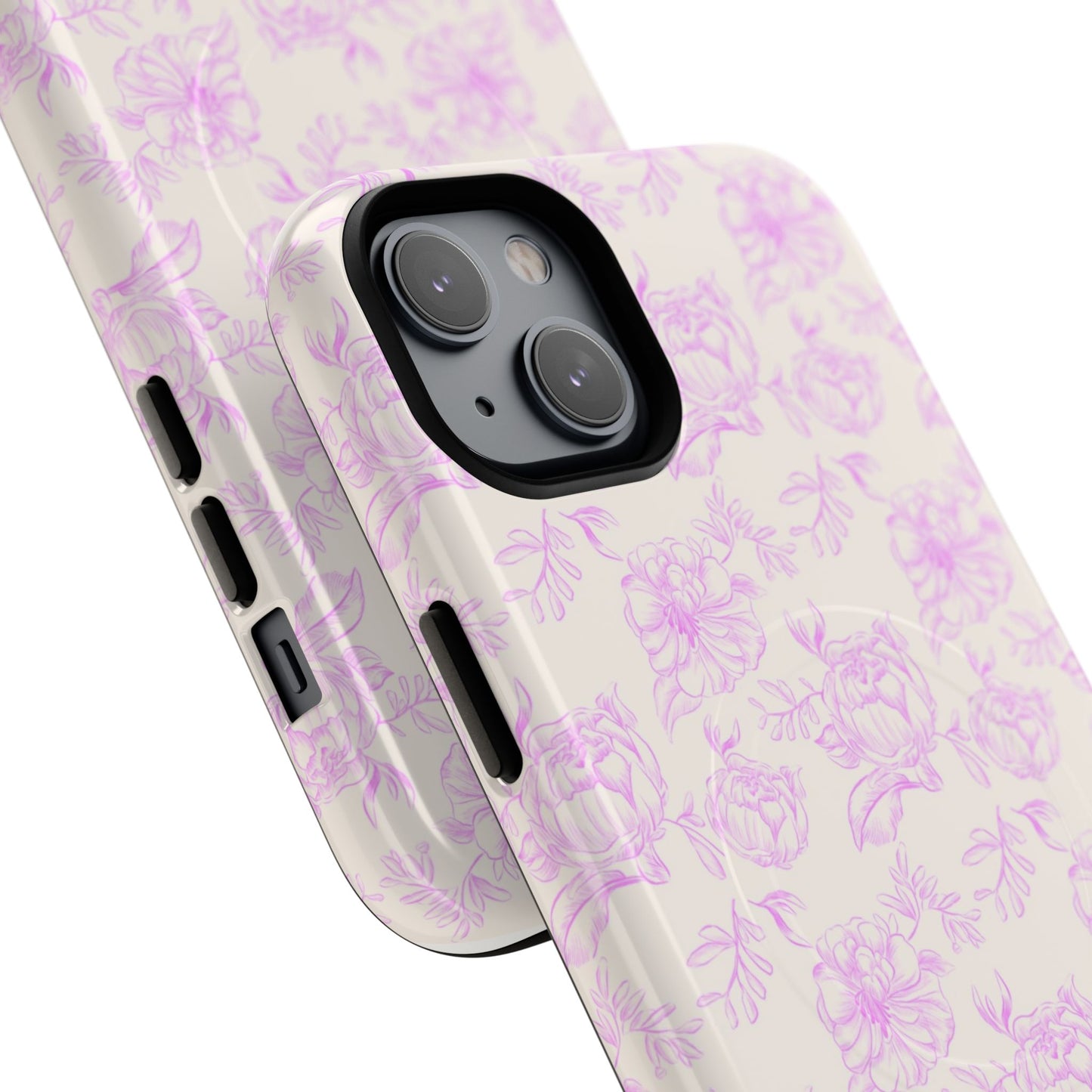 Pink and white Floral iPhone Case