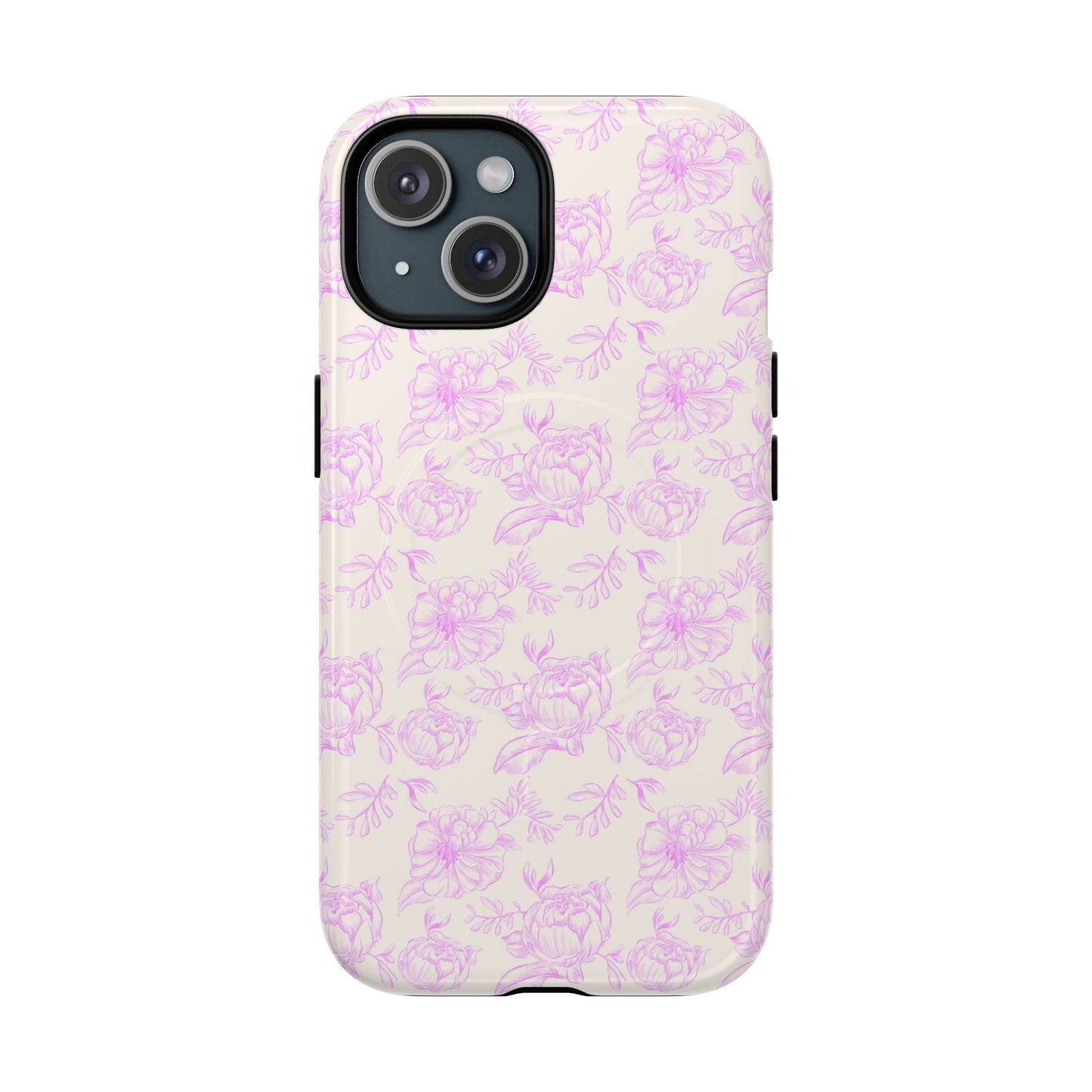 Pink and white Floral iPhone Case